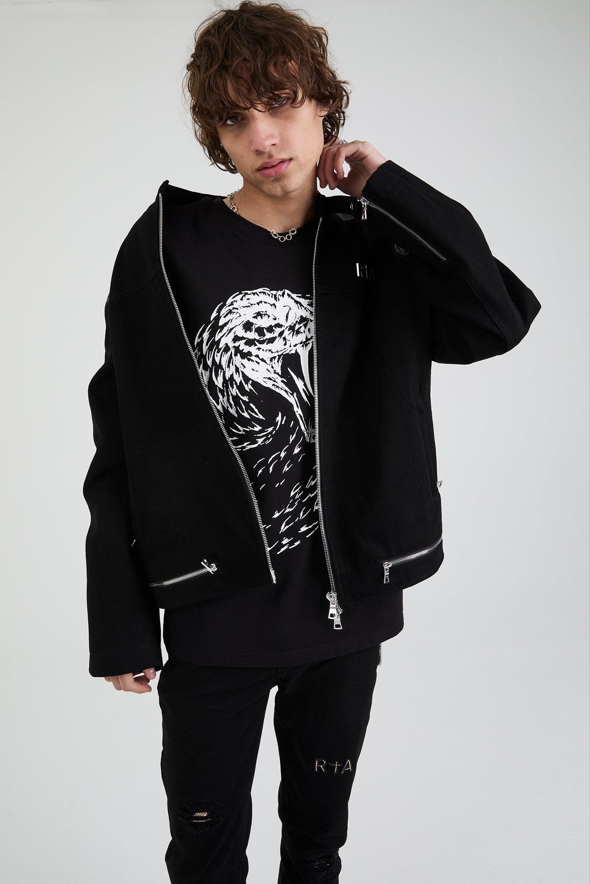 BAXTER DENIM JACKET | BLACK SNAKE
