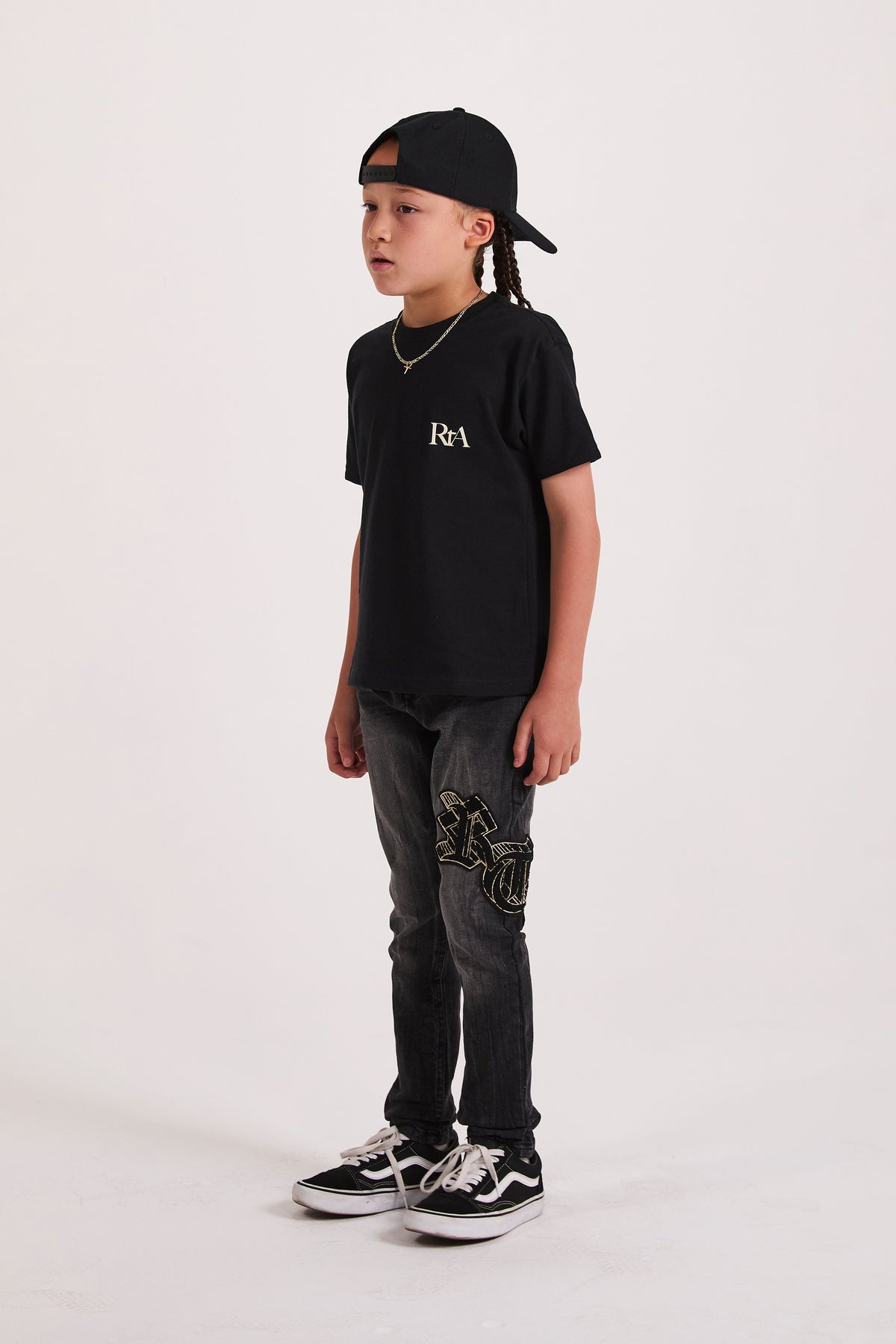 KIDS ANDERSON SKINNY JEAN | GREY STORM OG PATCH
