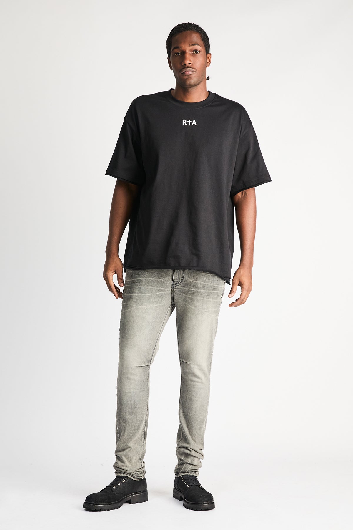 BRYANT SKINNY JEAN | IRON HAZE SIDE CROSS