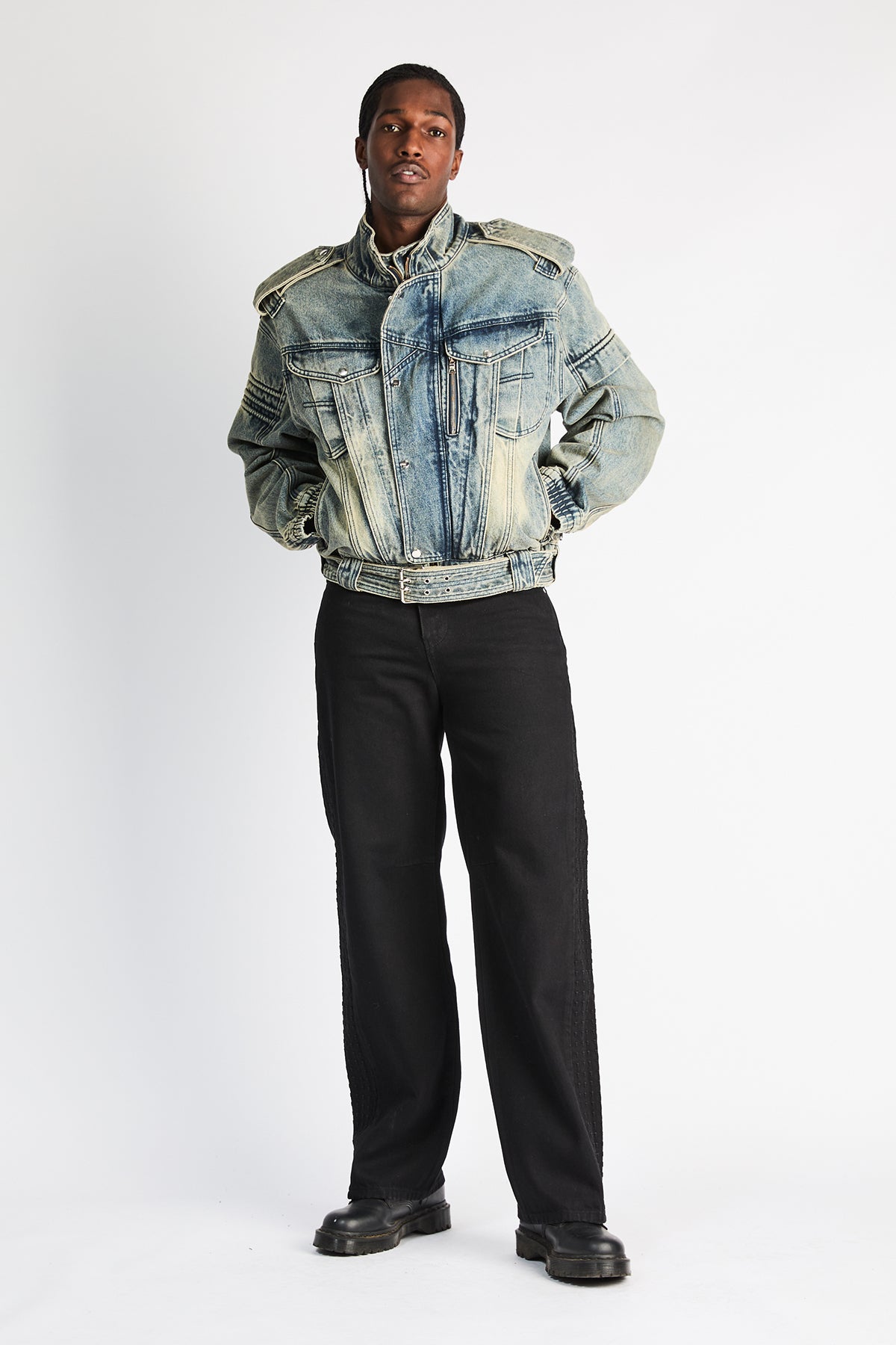ZED STRAIGHT LEG JEAN | BLACK 3D CROSS