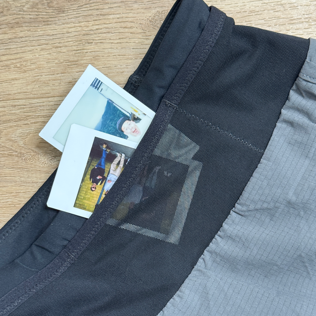 classic womens microperf short 3", grey.