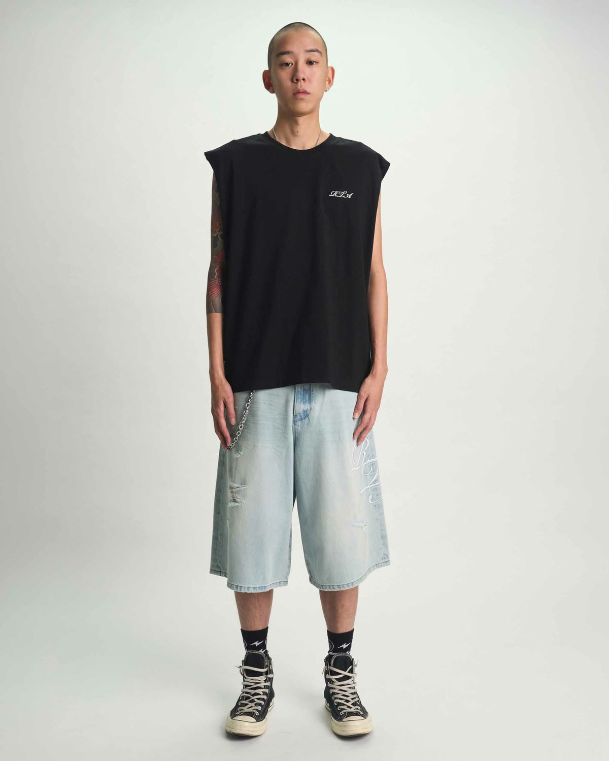 GUSTAVO DENIM SHORT | SOFT HORIZON CURSIVE