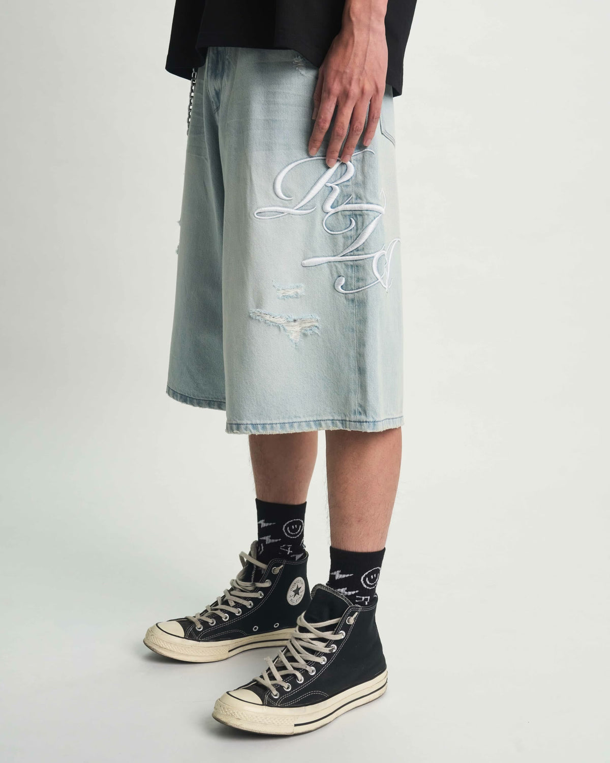 GUSTAVO DENIM SHORT | SOFT HORIZON CURSIVE