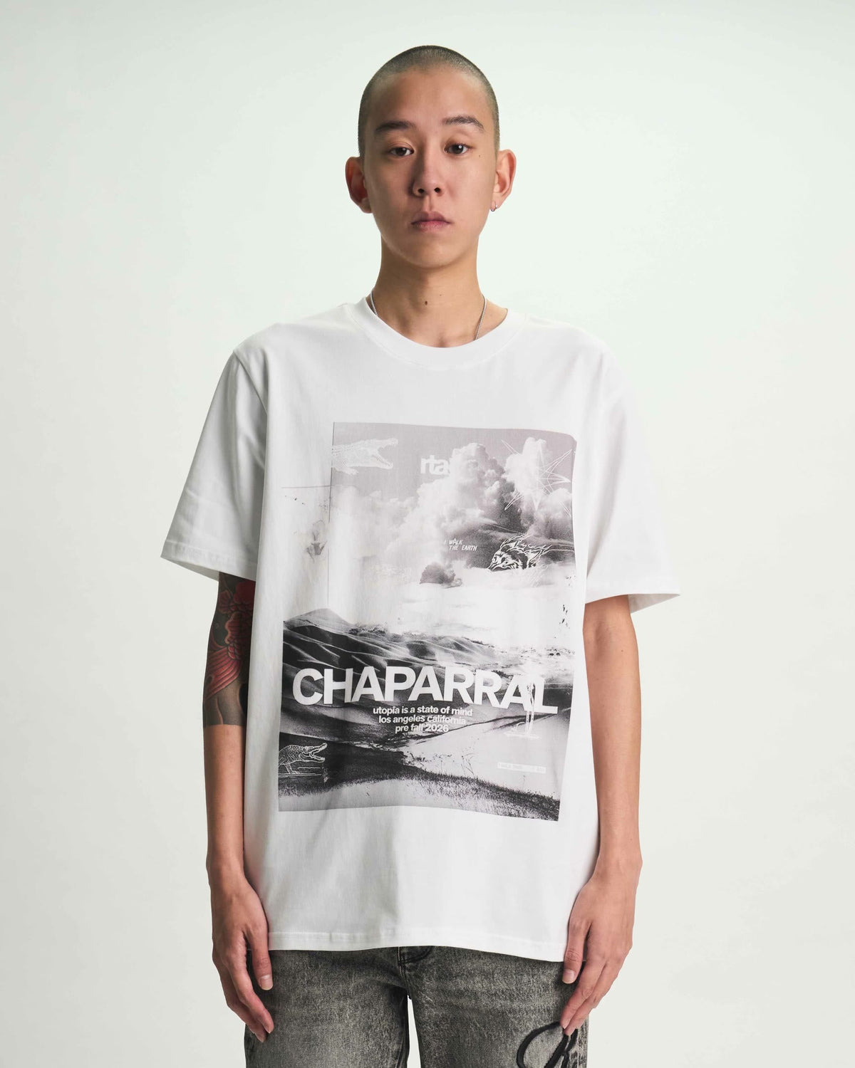 LIAM SHORT SLEEVE TEE | WHITE CHAPARRAL