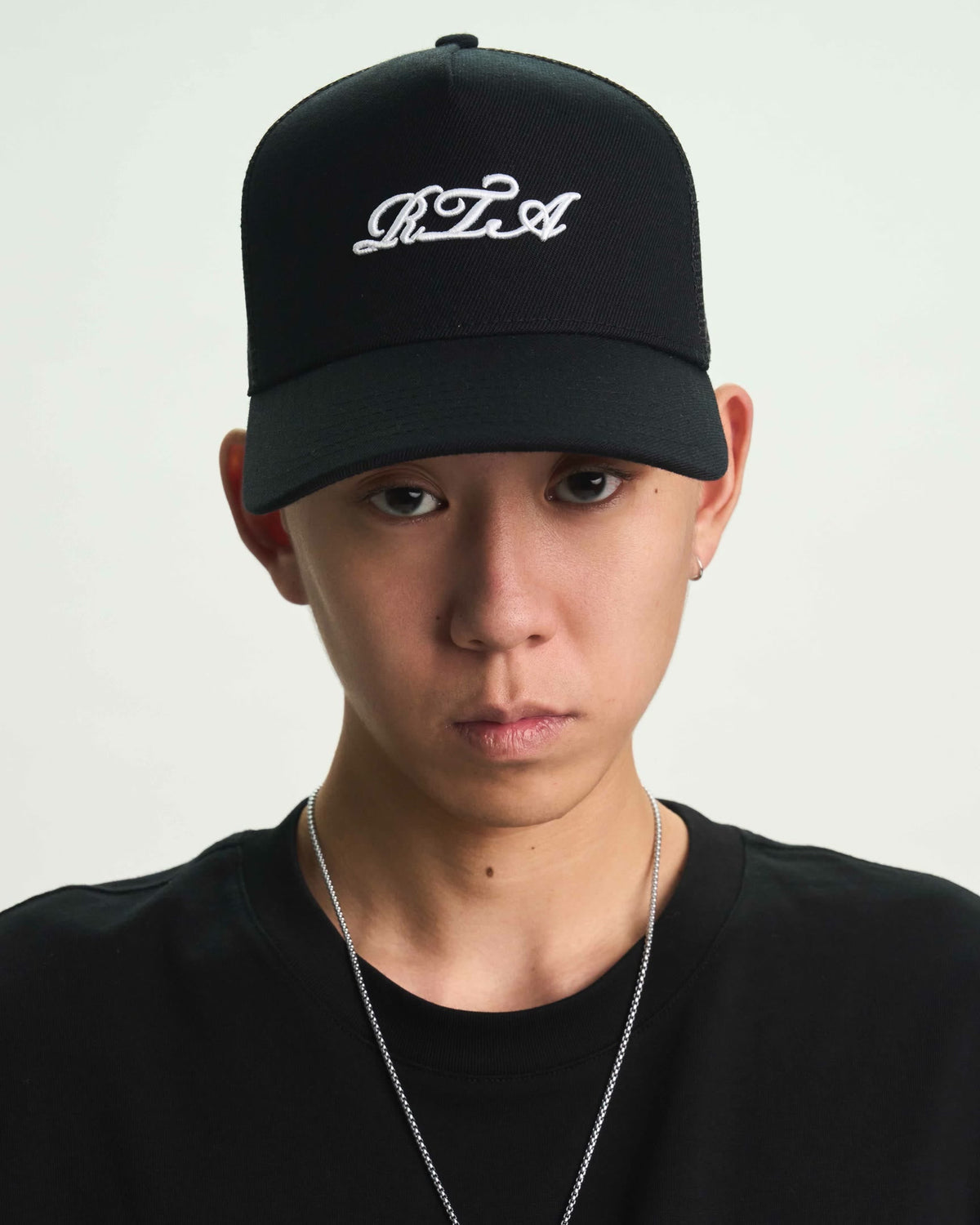 GIDEON TRUCKER HAT | BLACK CURSIVE RTA