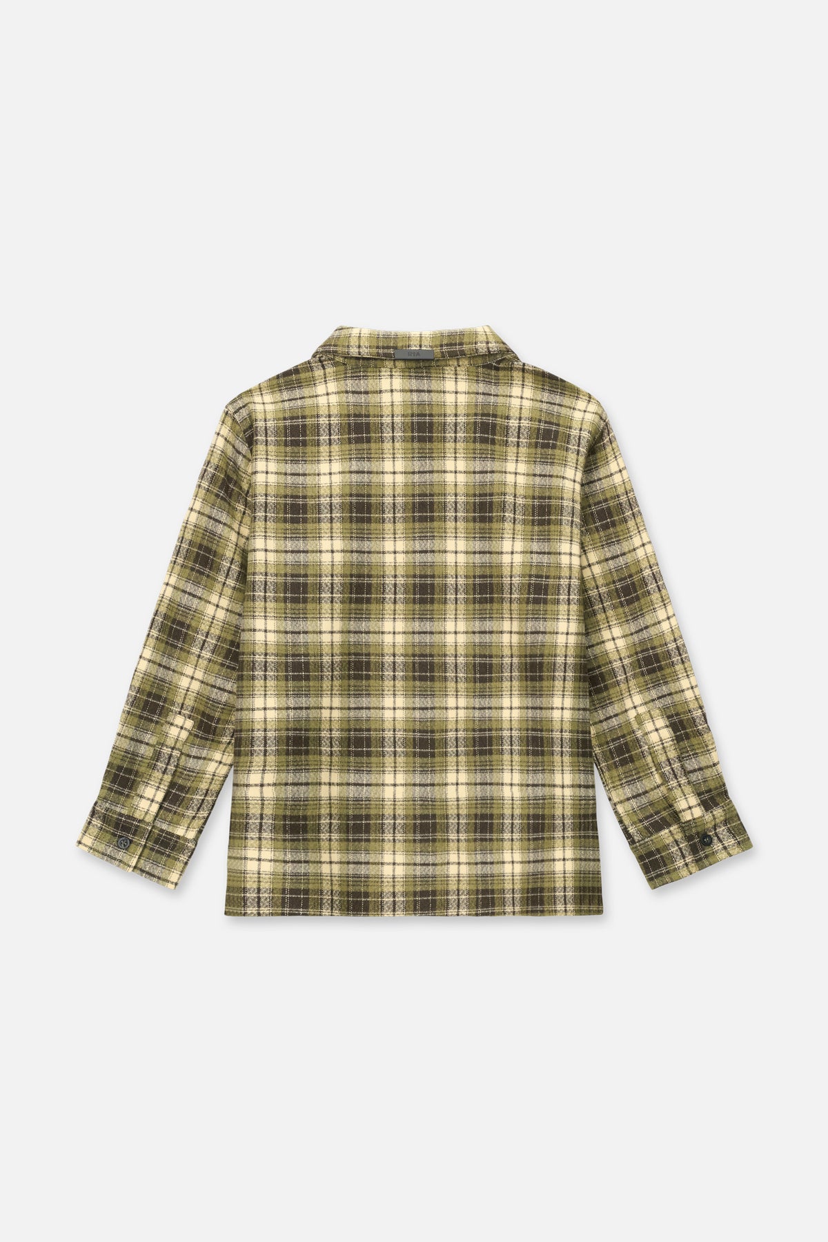 KIDS RANE BUTTON UP SHIRT | OLIVE PLAID