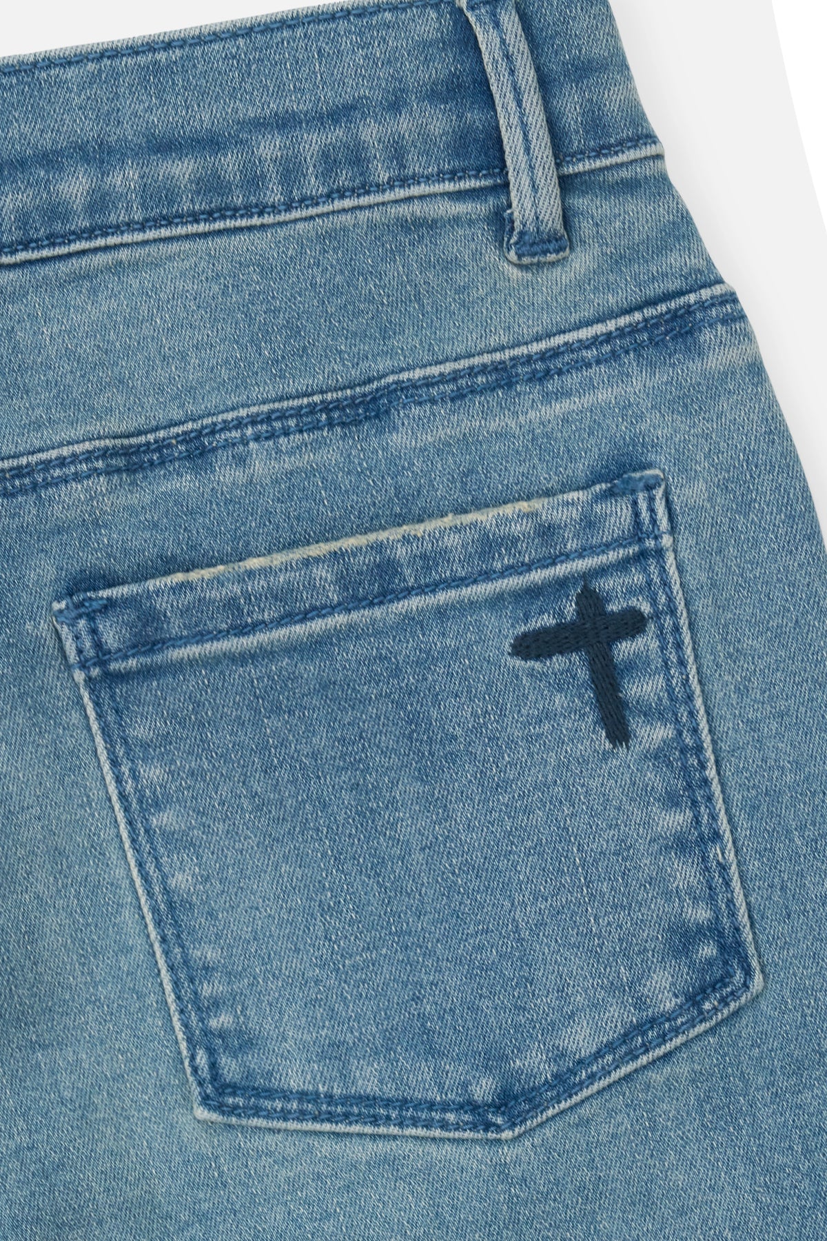 KIDS BENSON SKINNY JEAN | COASTAL DRIFT CROSS PATCH