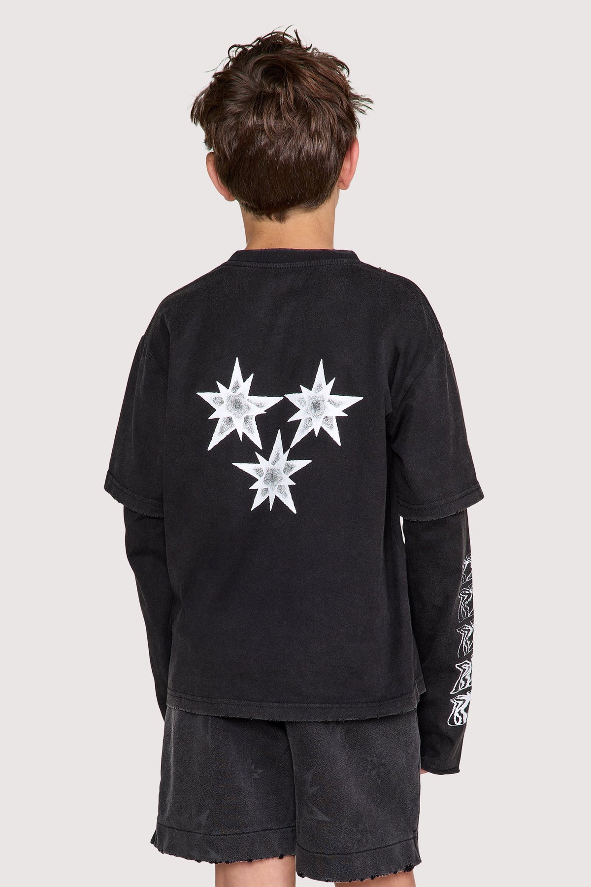 KIDS SEAN LAYERED TEE | BLACK SMOKEY RTA