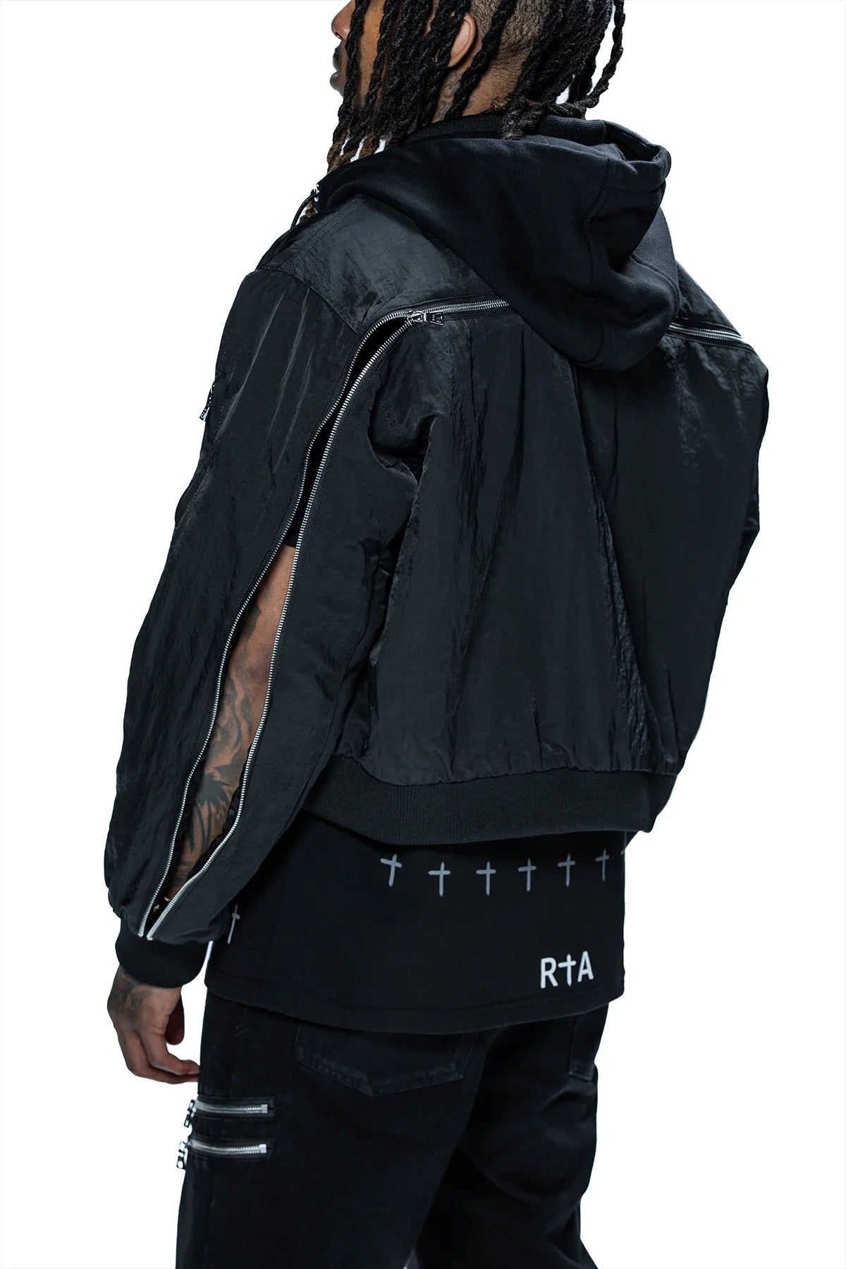 RTA X DDG MICKIE JACKET | BLACK ZIPPERS