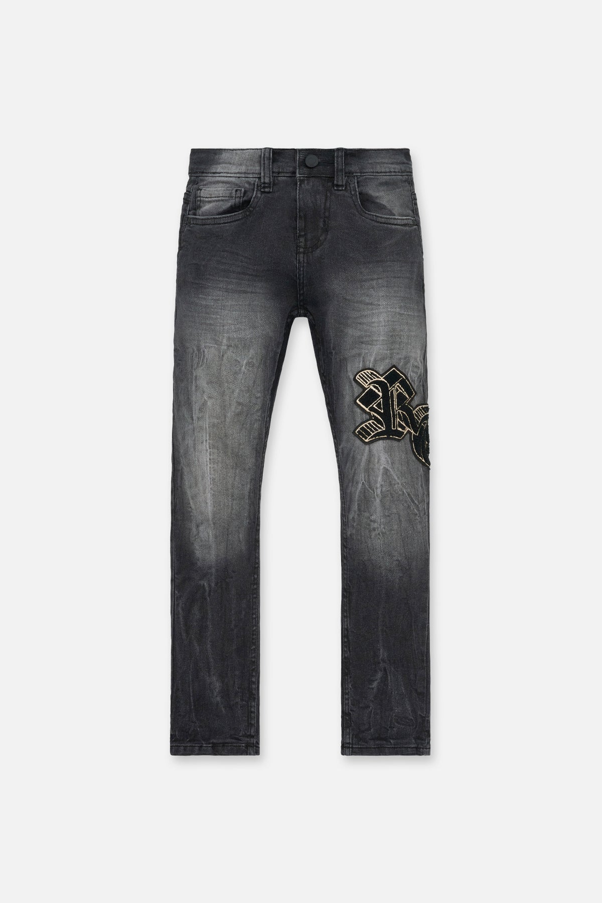 KIDS ANDERSON SKINNY JEAN | GREY STORM OG PATCH