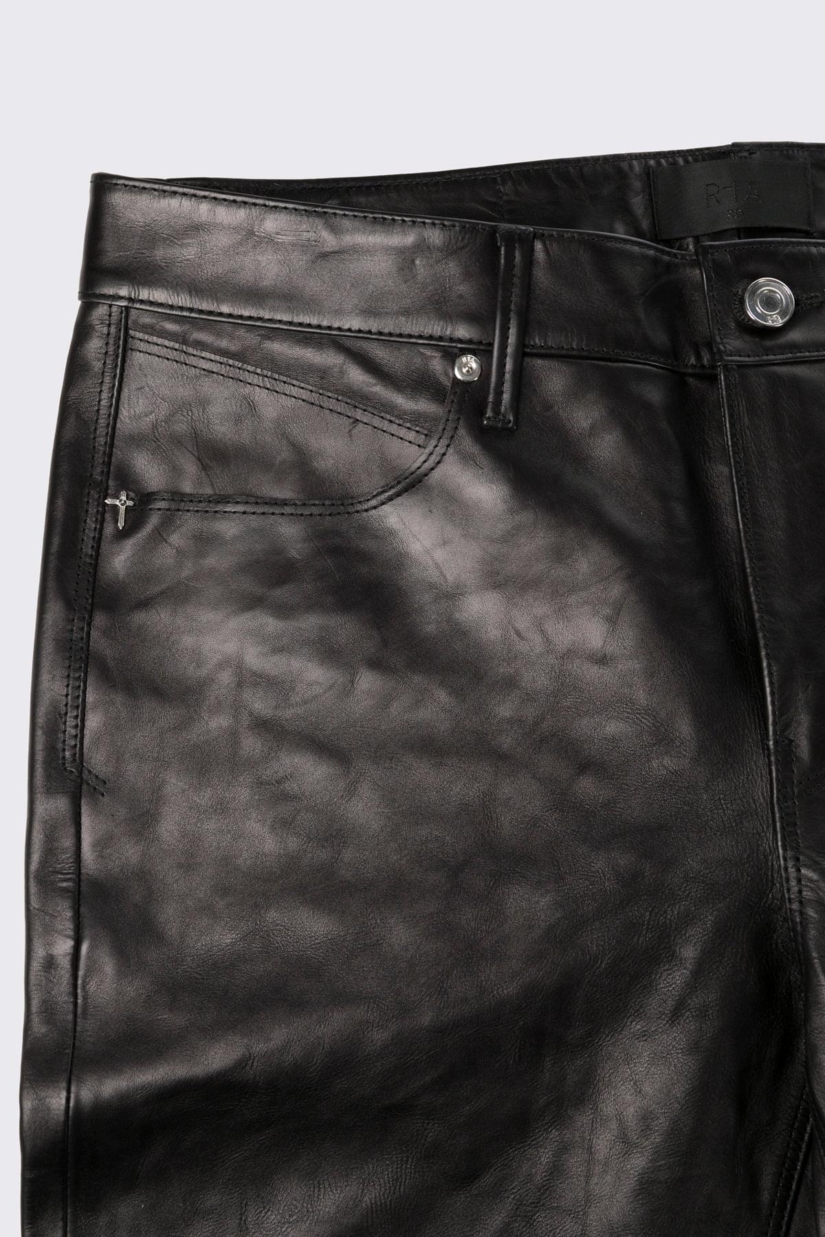 AKIO LEATHER PANT | BLACK