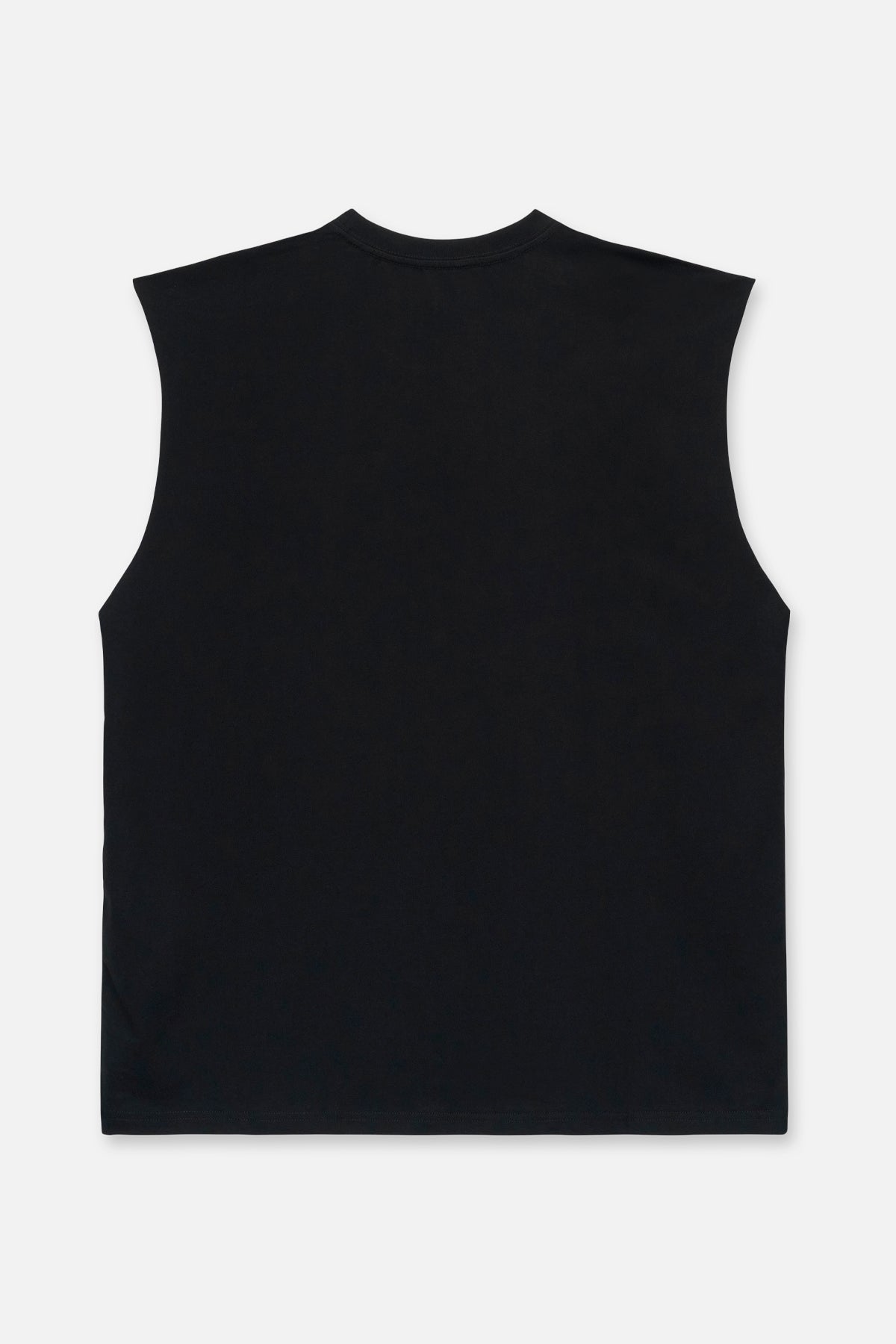 TERRY MUSCLE TEE | BLACK CURSIVE