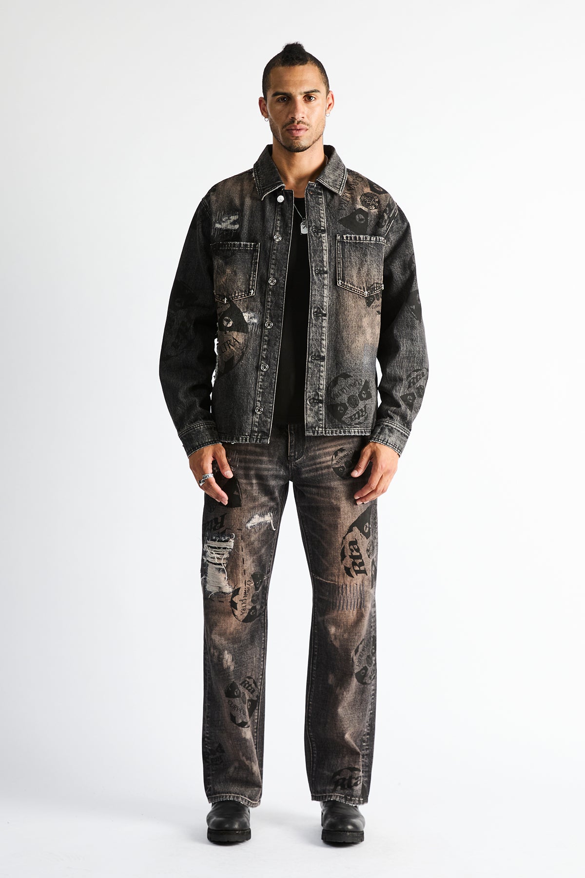 JONAS STRAIGHT LEG JEAN | CHARCOAL EMBER ALLOVER SOCCER