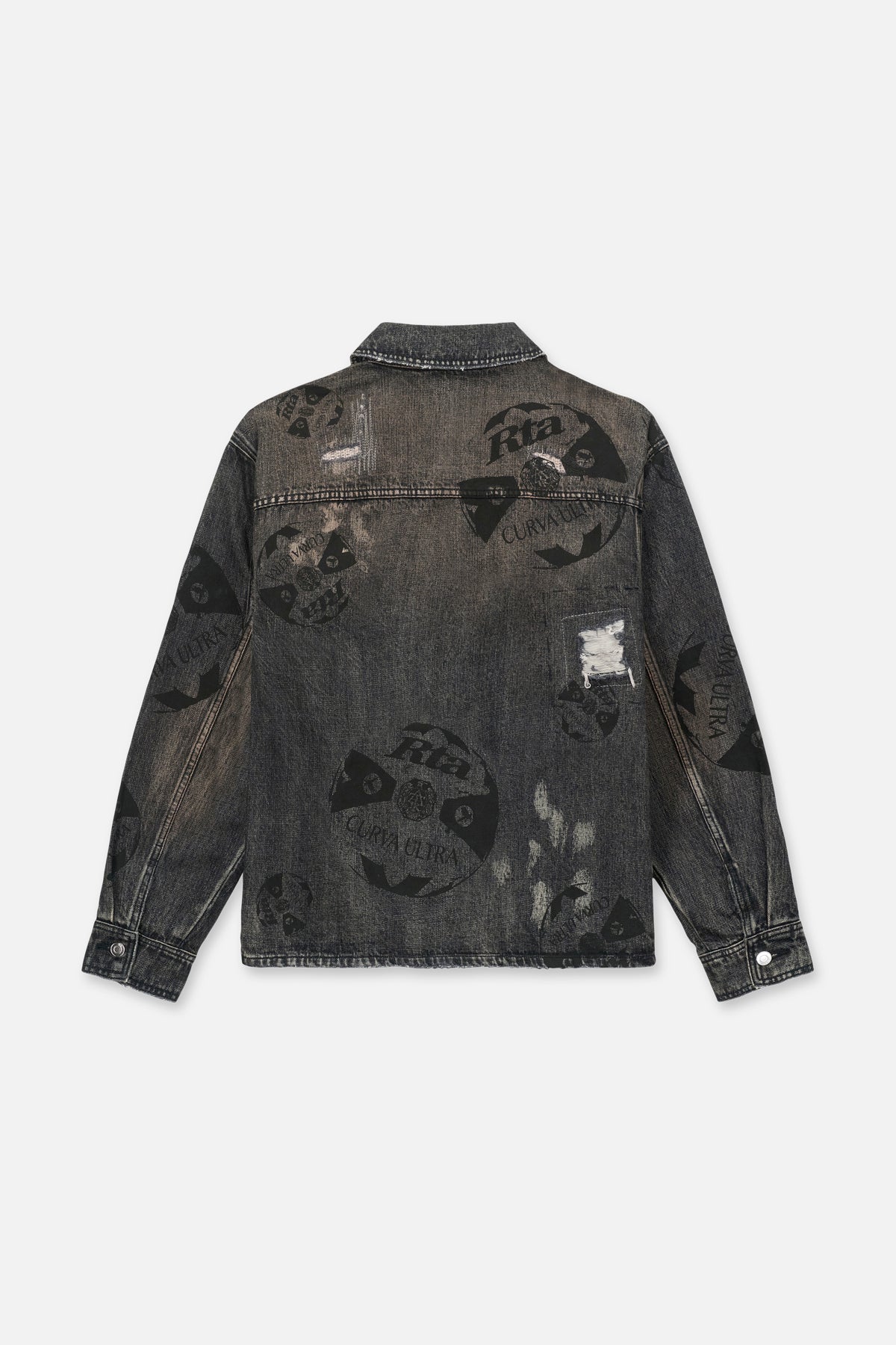 NORRIS DENIM SHACKET | CHARCOAL EMBER ALLOVER SOCCER