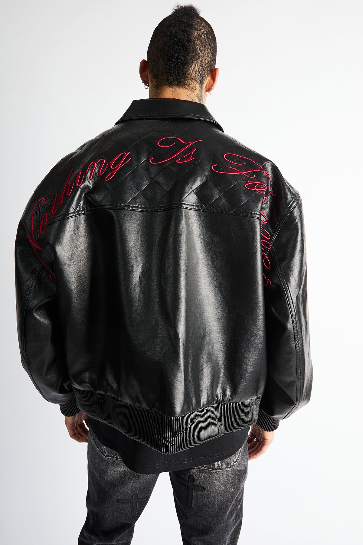 EVANDER OVERSIZED BOMBER | BLACK