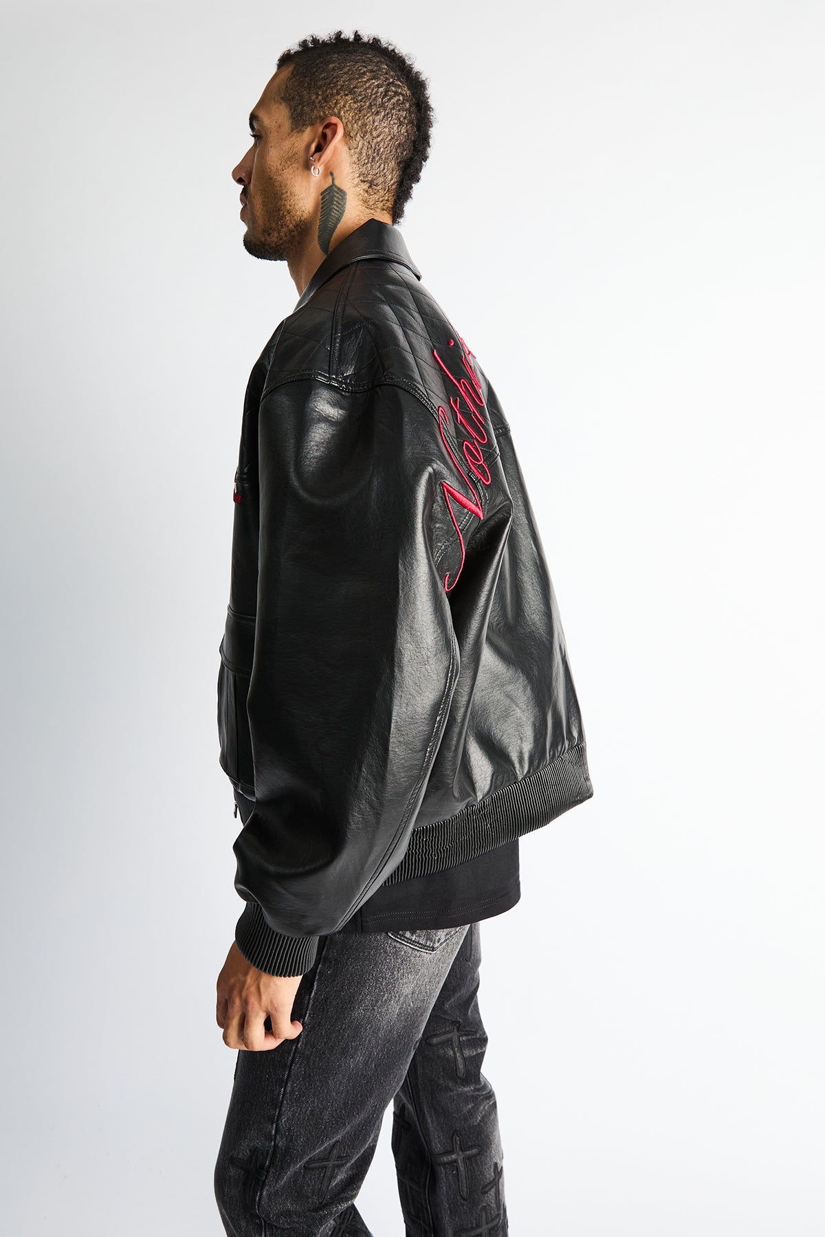 EVANDER OVERSIZED BOMBER | BLACK