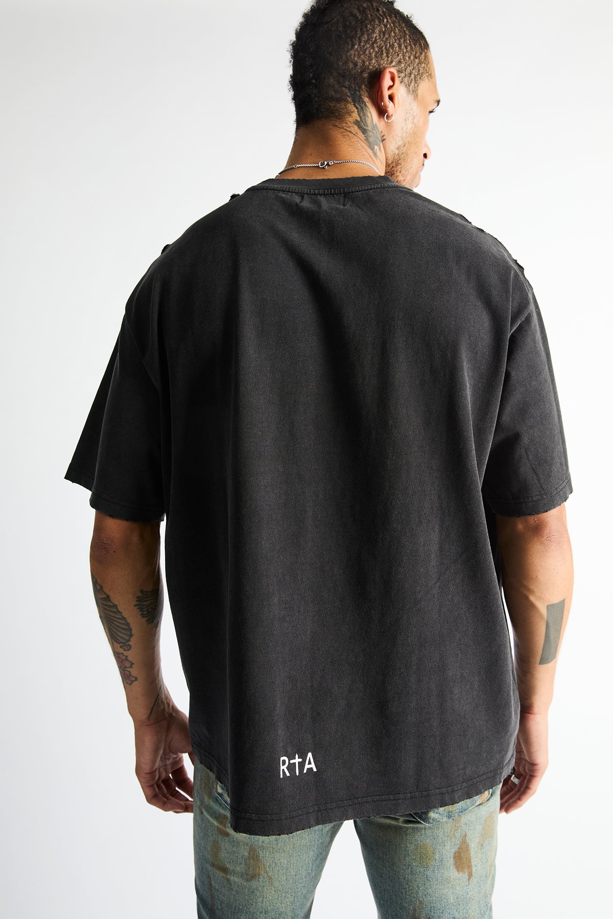 COLIN OVERSIZED TEE | VINTAGE BLACK PHOTO MONTAGE