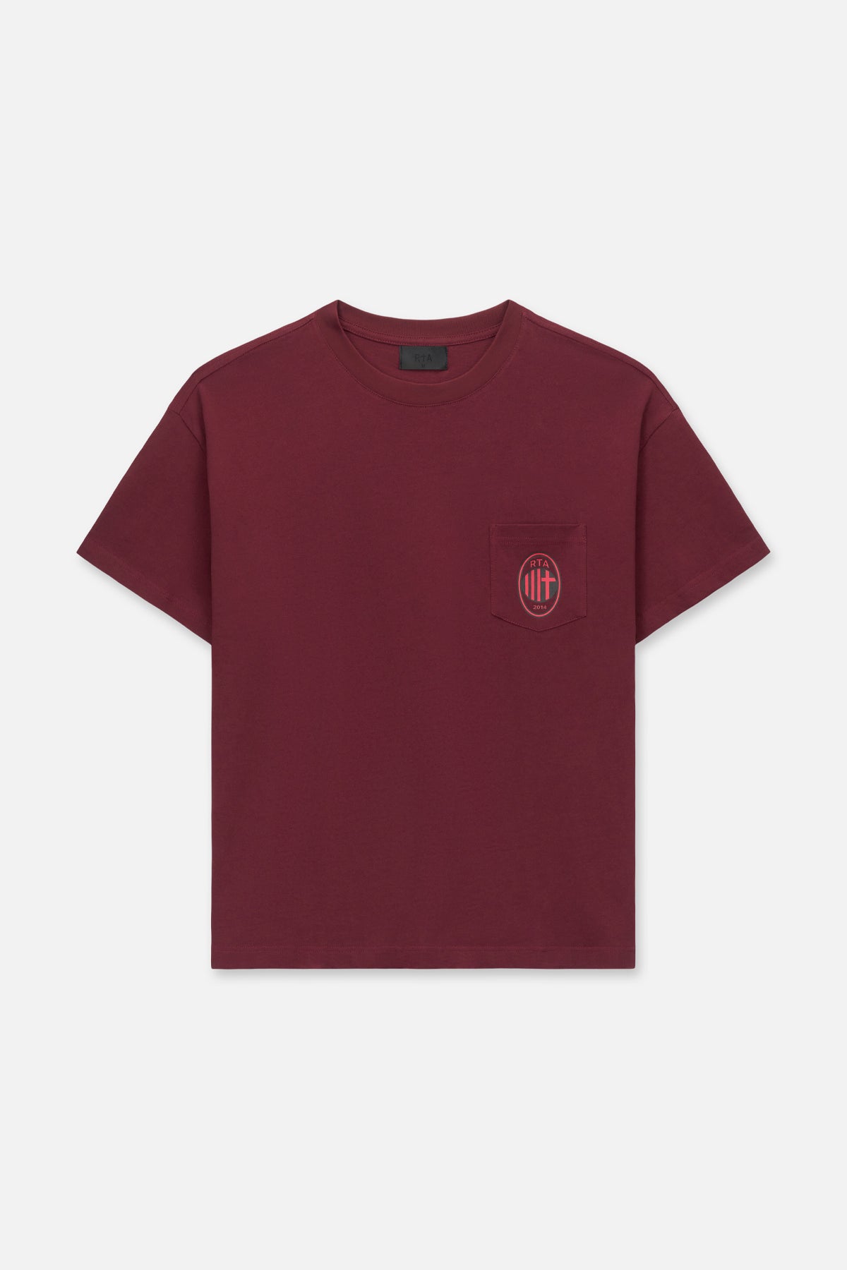 BASTIEN POCKET TEE | BURGUNDY BALL PRINT