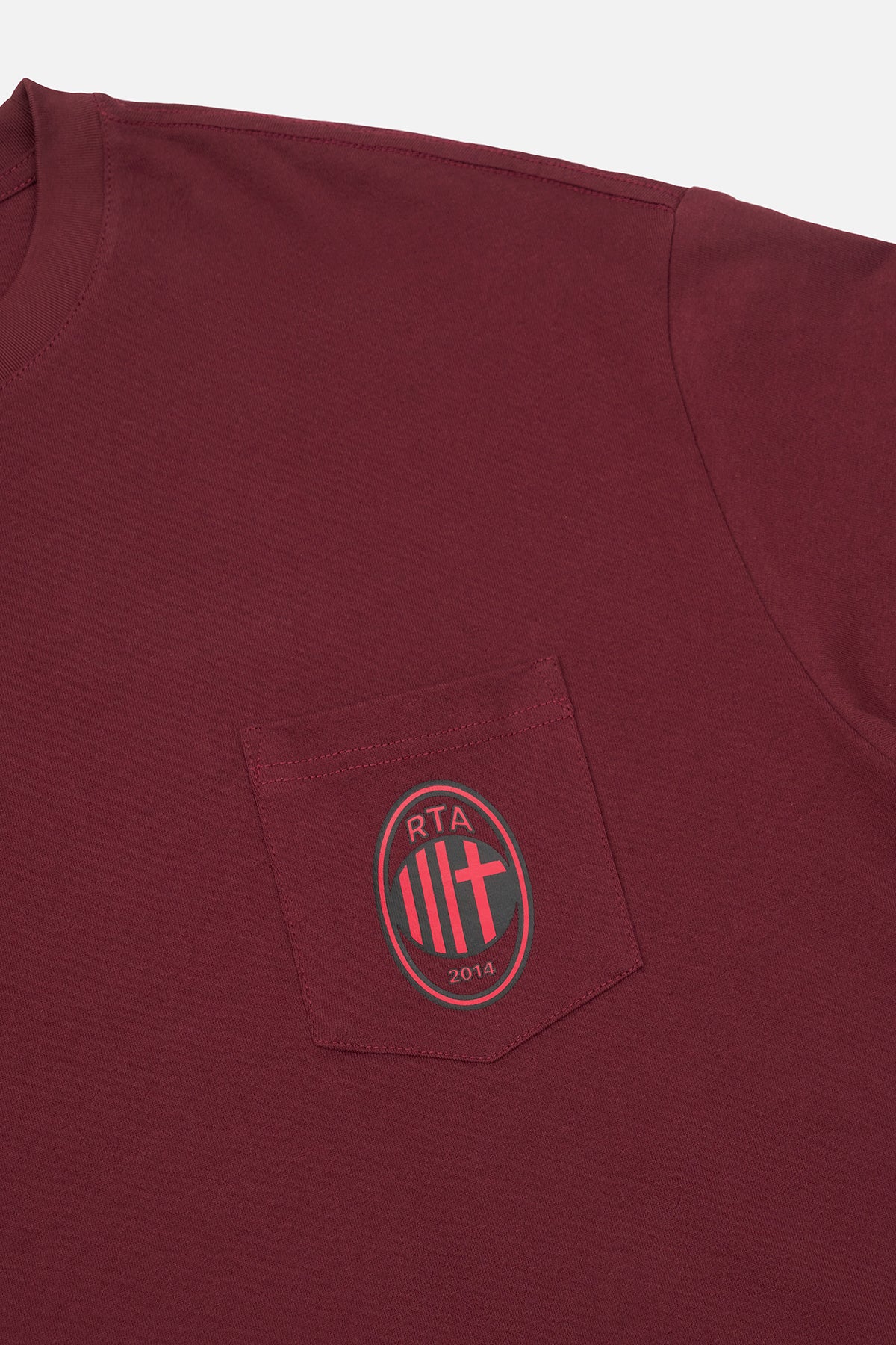 BASTIEN POCKET TEE | BURGUNDY BALL PRINT