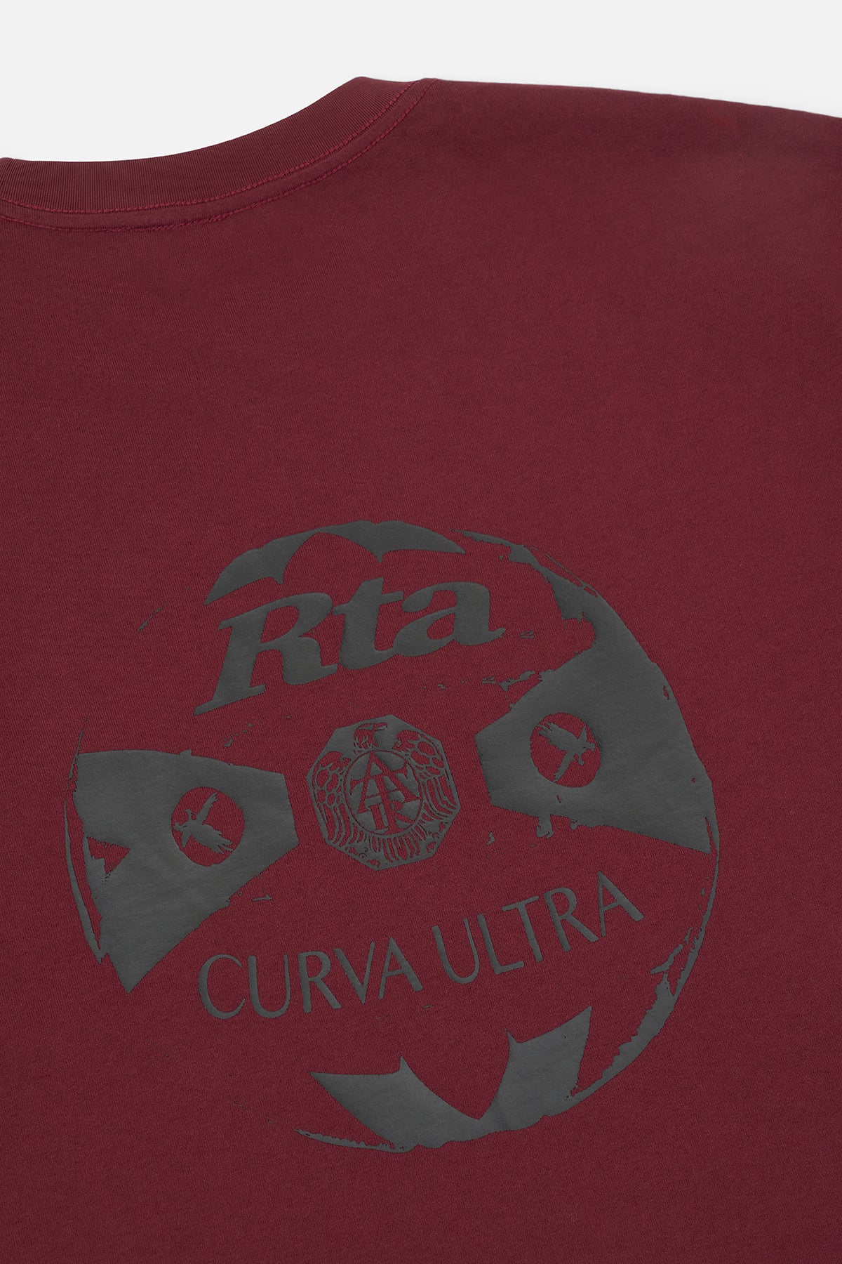 BASTIEN POCKET TEE | BURGUNDY BALL PRINT