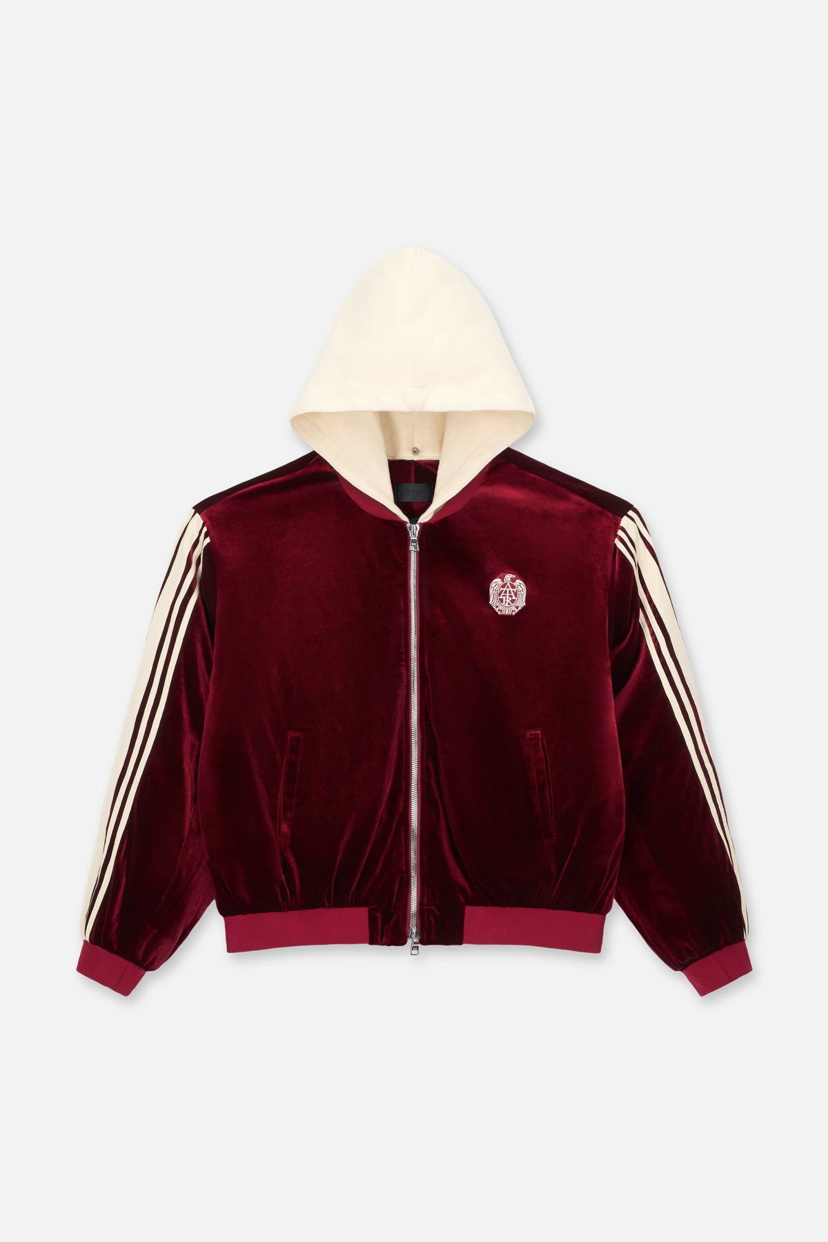 REI BOMBER HOODIE | BURGUNDY CREST