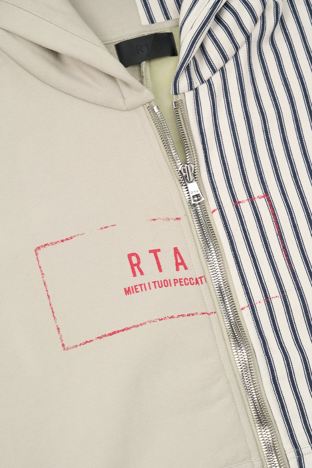 RIKO HALF ZIP UP | GREY STRIPE COMBO