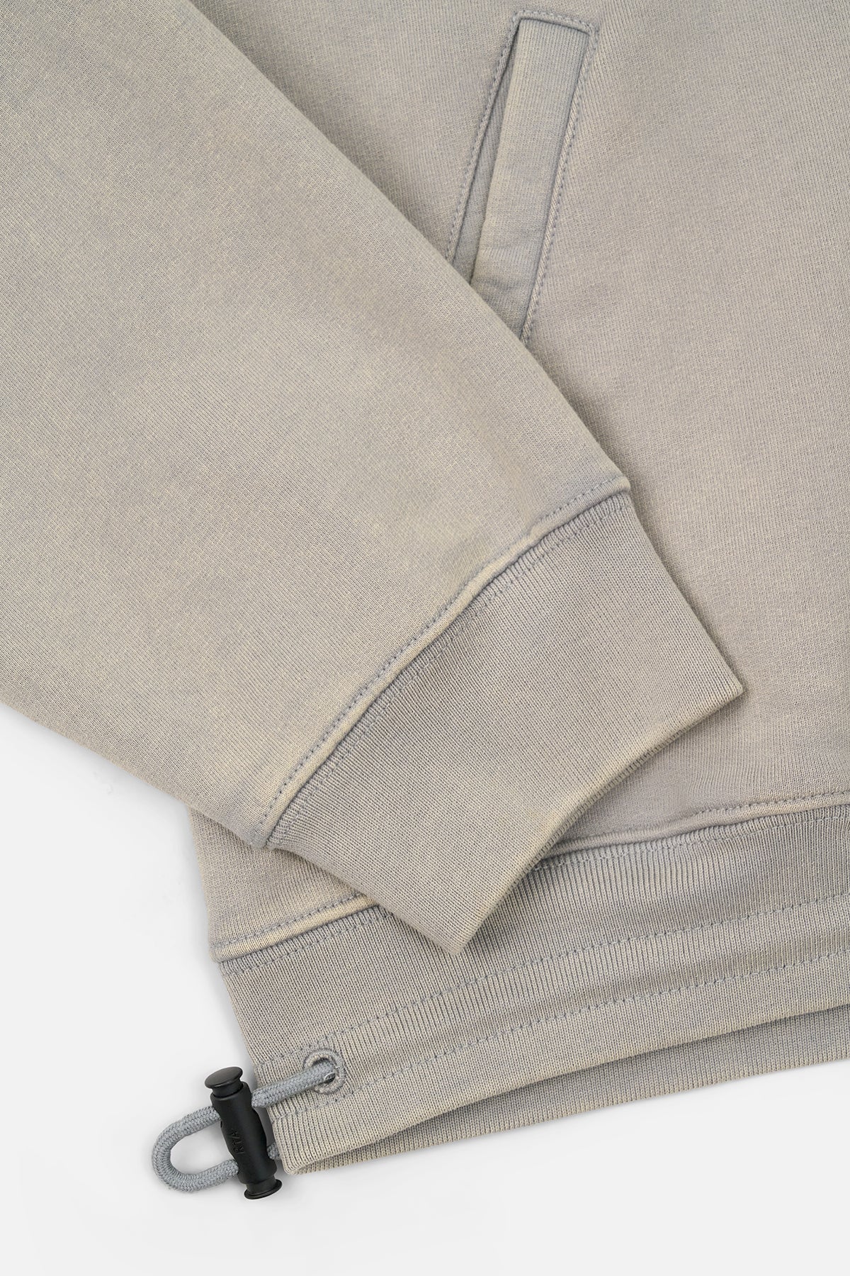 KAM CROPPED OVERSIZED HOODIE | DUSTED GREY MONEY STAMP