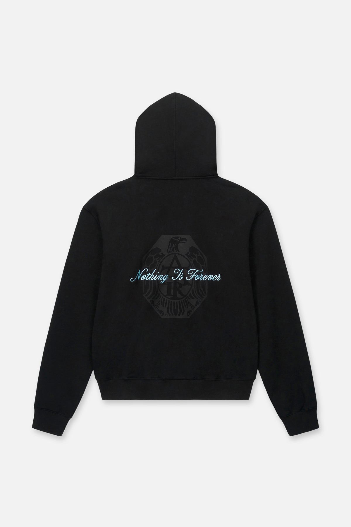 ZEV OVERSIZED ZIP HOODIE | BLACK ULTRA CREST