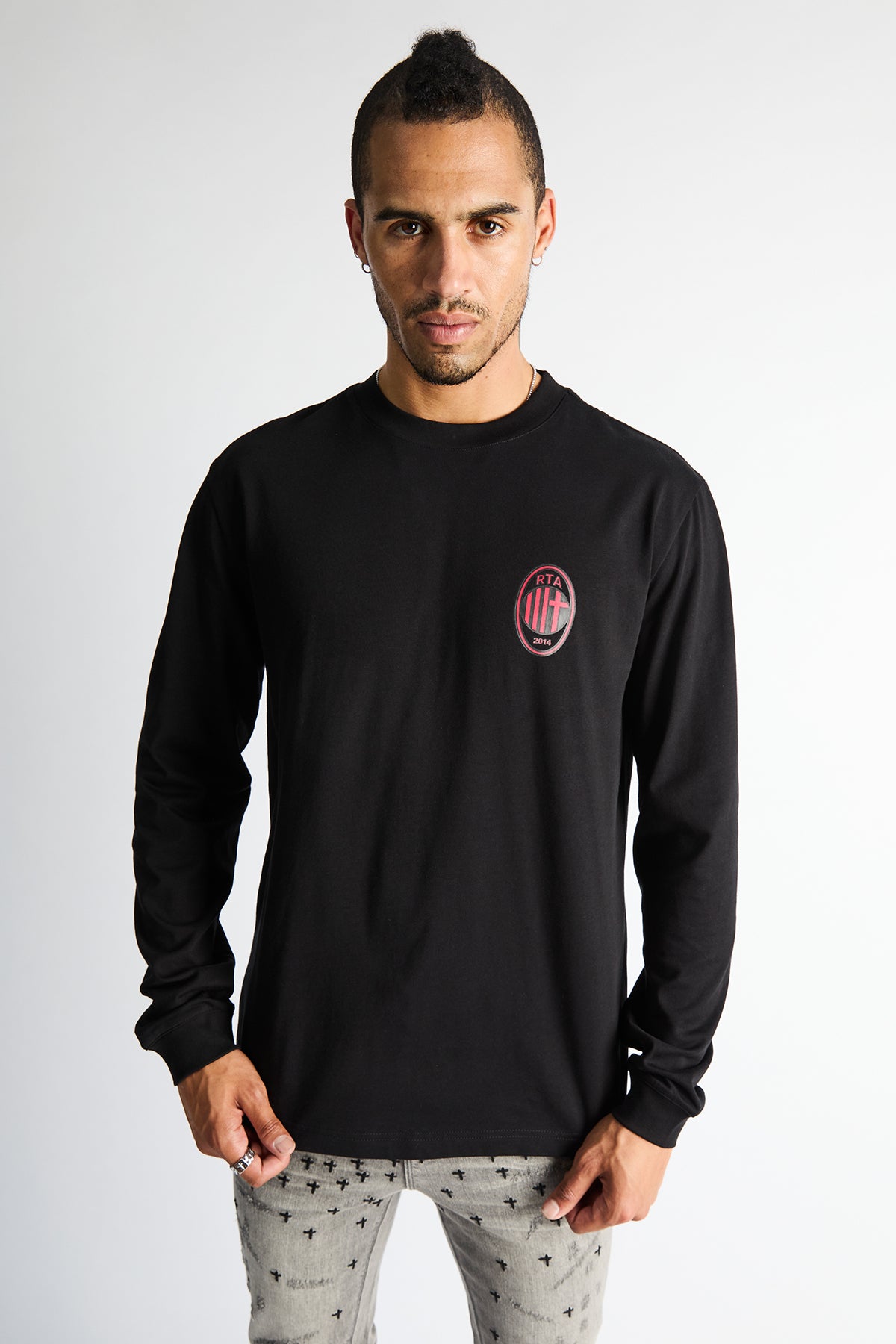 LAWRENCE LONG SLEEVE TEE | BLACK BALL PRINT