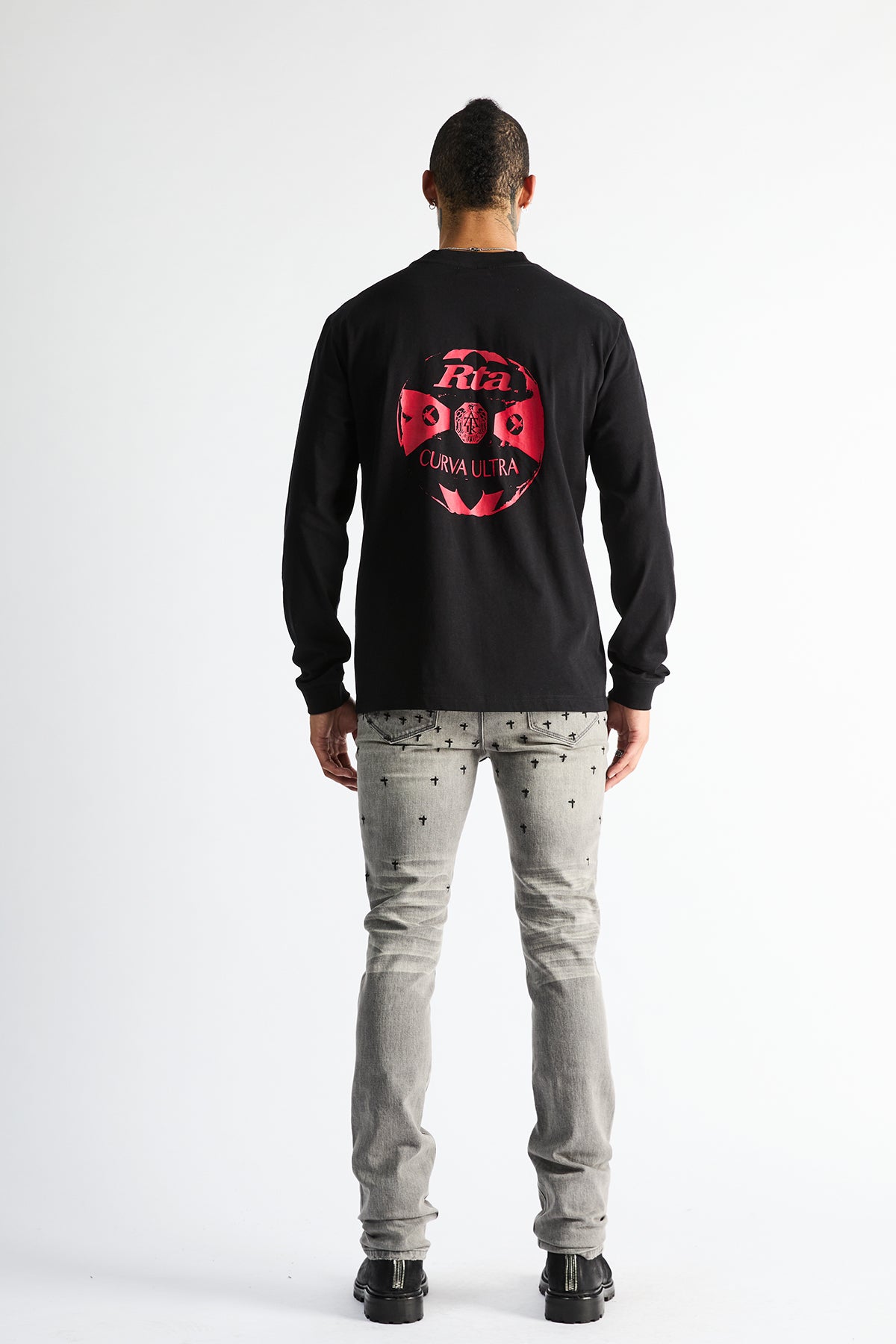 LAWRENCE LONG SLEEVE TEE | BLACK BALL PRINT