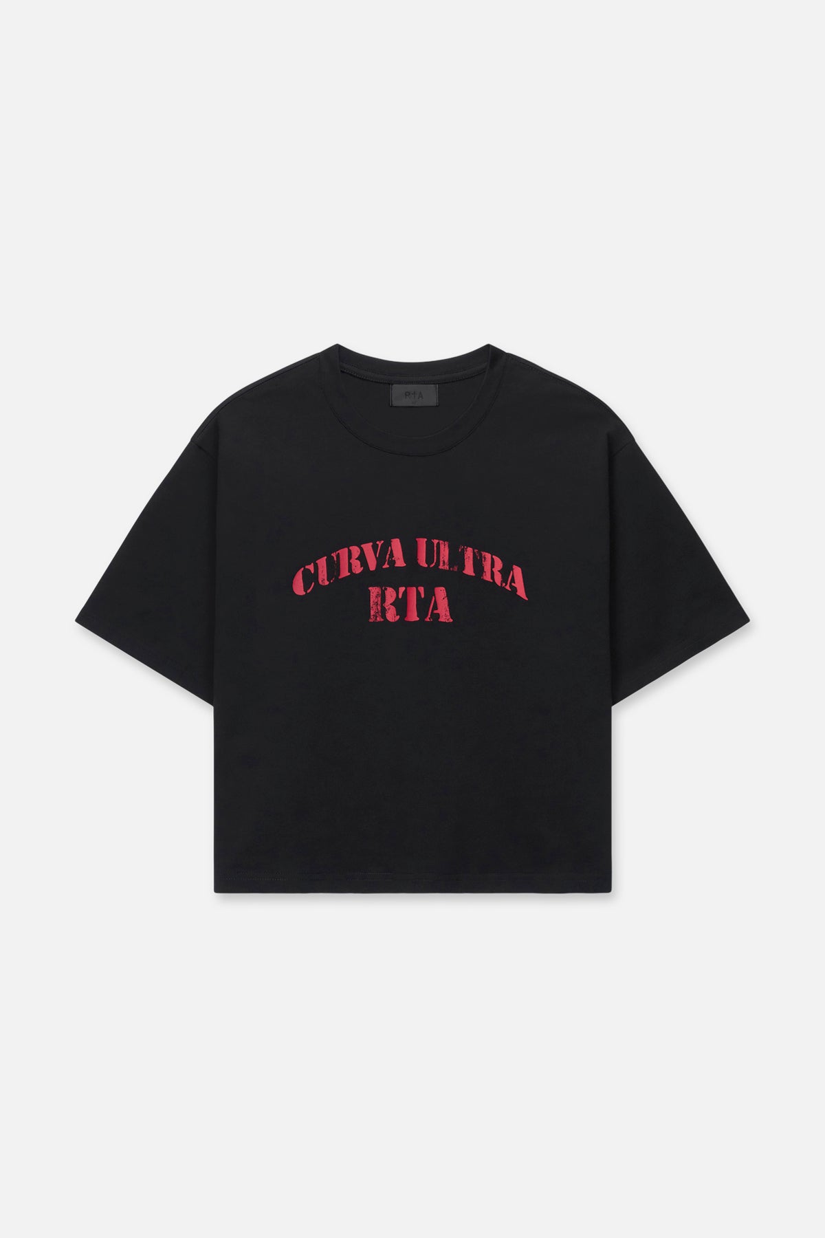 AUSTIN CROPPED OVERSIZED TEE | BLACK CURVA ULTRA