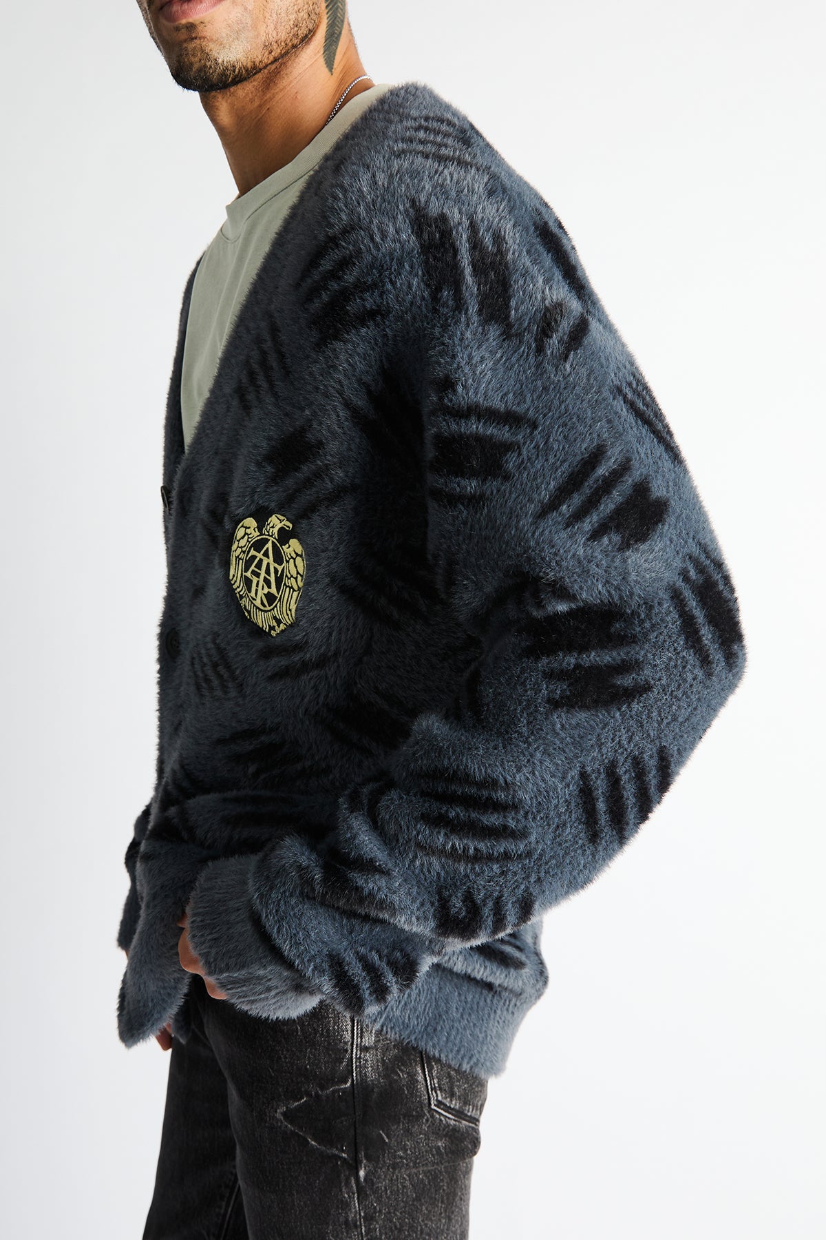 ZEPHYR SWEATER CARDIGAN | BLACK METAL RTA