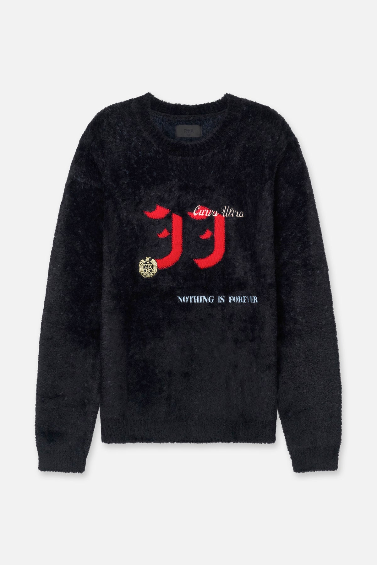 ETHAN LOOSE FIT CREW NECK SWEATER | BLACK CURVA ULTRA