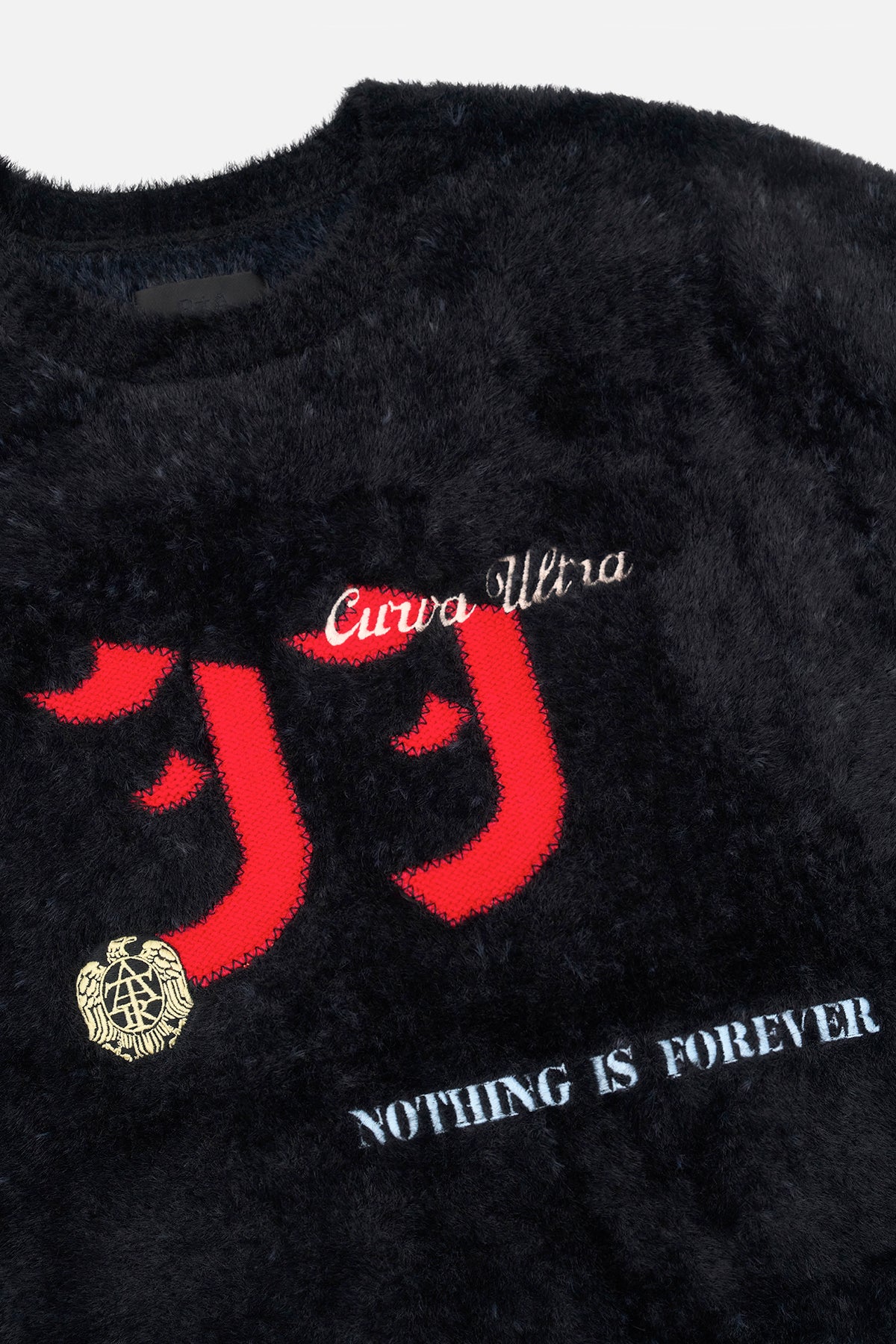 ETHAN LOOSE FIT CREW NECK SWEATER | BLACK CURVA ULTRA