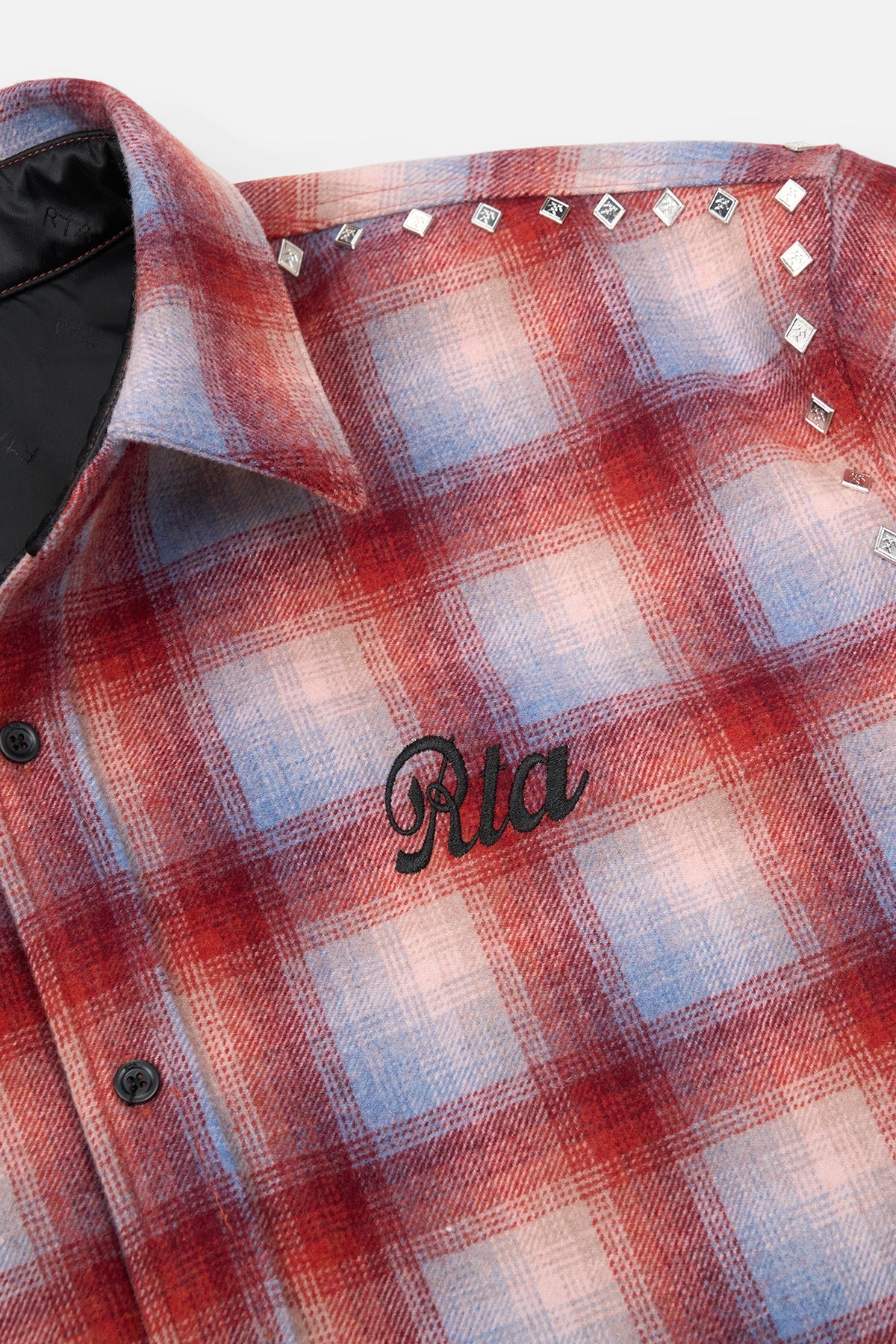 RYNOR CROPPED BUTTON UP SHIRT | RED PLAID