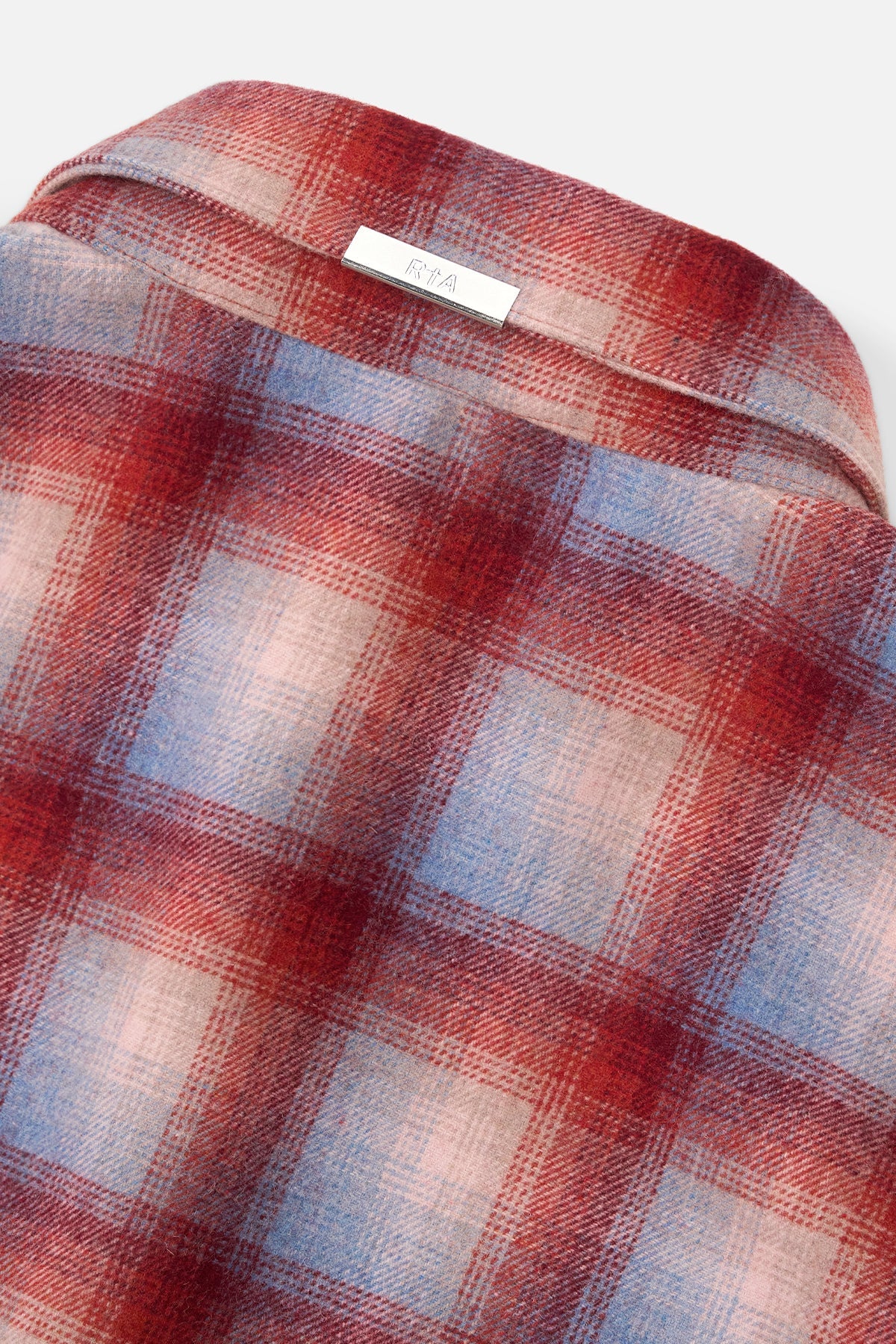 RYNOR CROPPED BUTTON UP SHIRT | RED PLAID