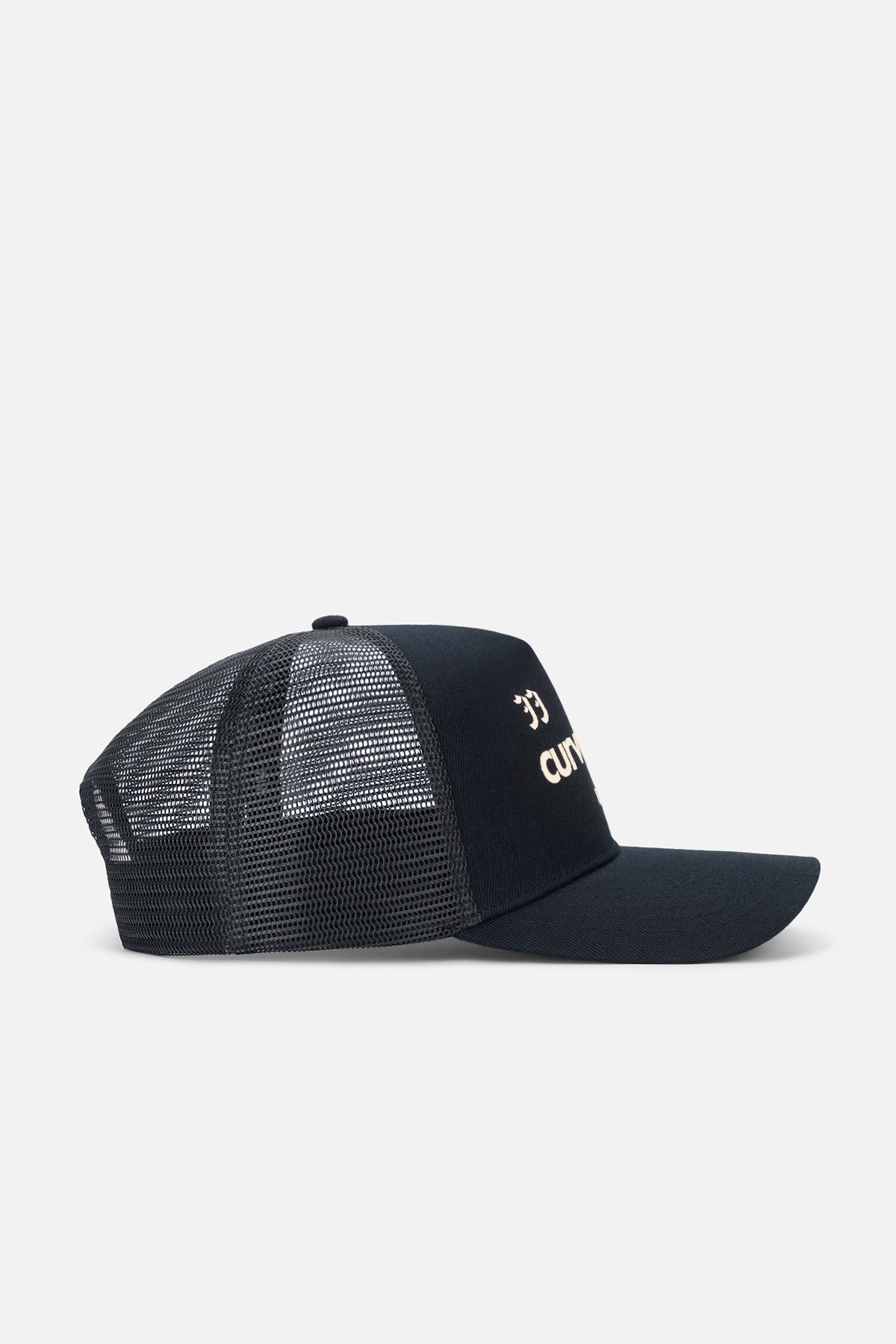 GIDEON TRUCKER HAT | BLACK CURVA ULTRA