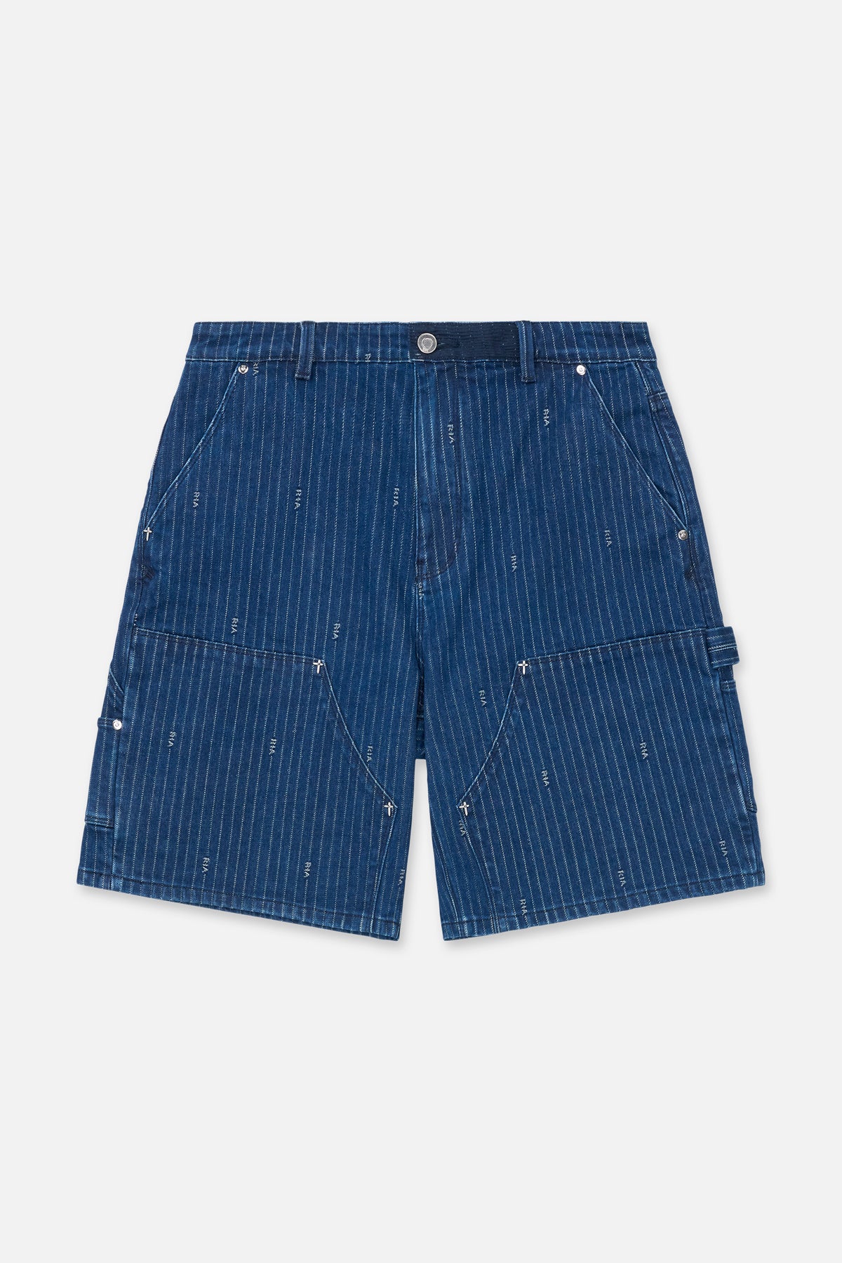 DANTE CARPENTER DENIM SHORT | BLUE PINSTRIPE RTA