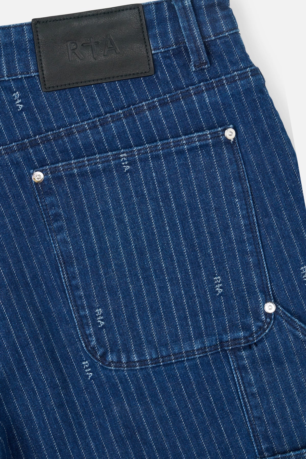 DANTE CARPENTER DENIM SHORT | BLUE PINSTRIPE RTA