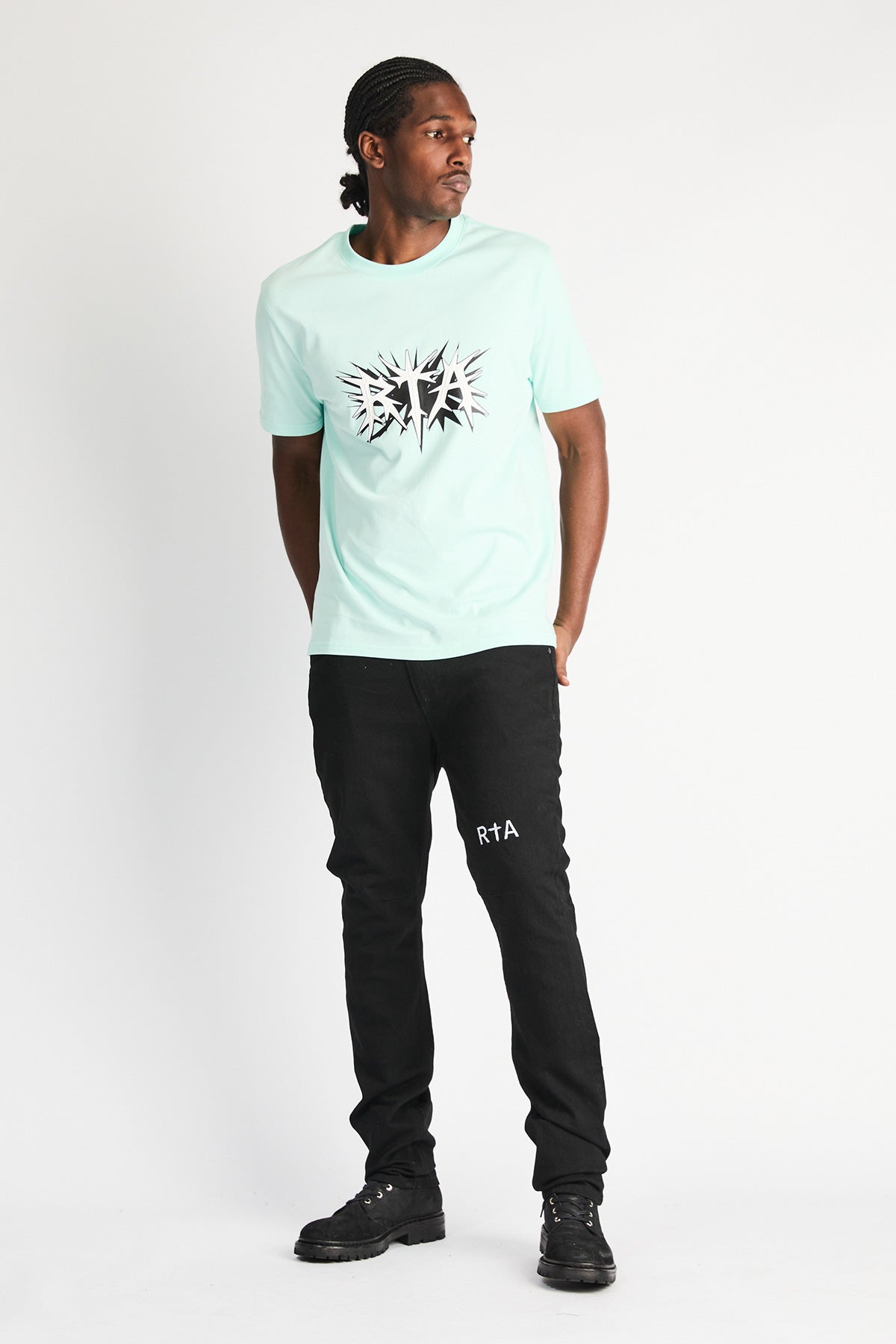 BRYANT SKINNY JEAN | BLACK WHITE CROSS