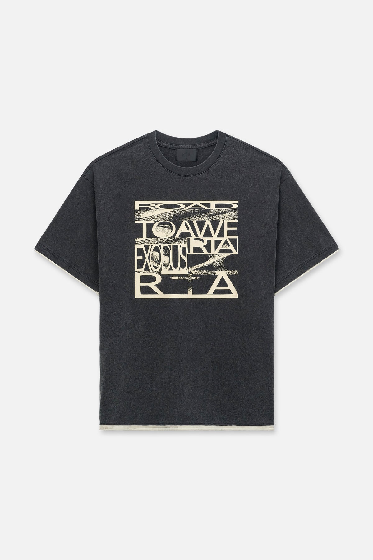 ELIAN DOUBLE LAYERED TEE | BLACK EXODUS