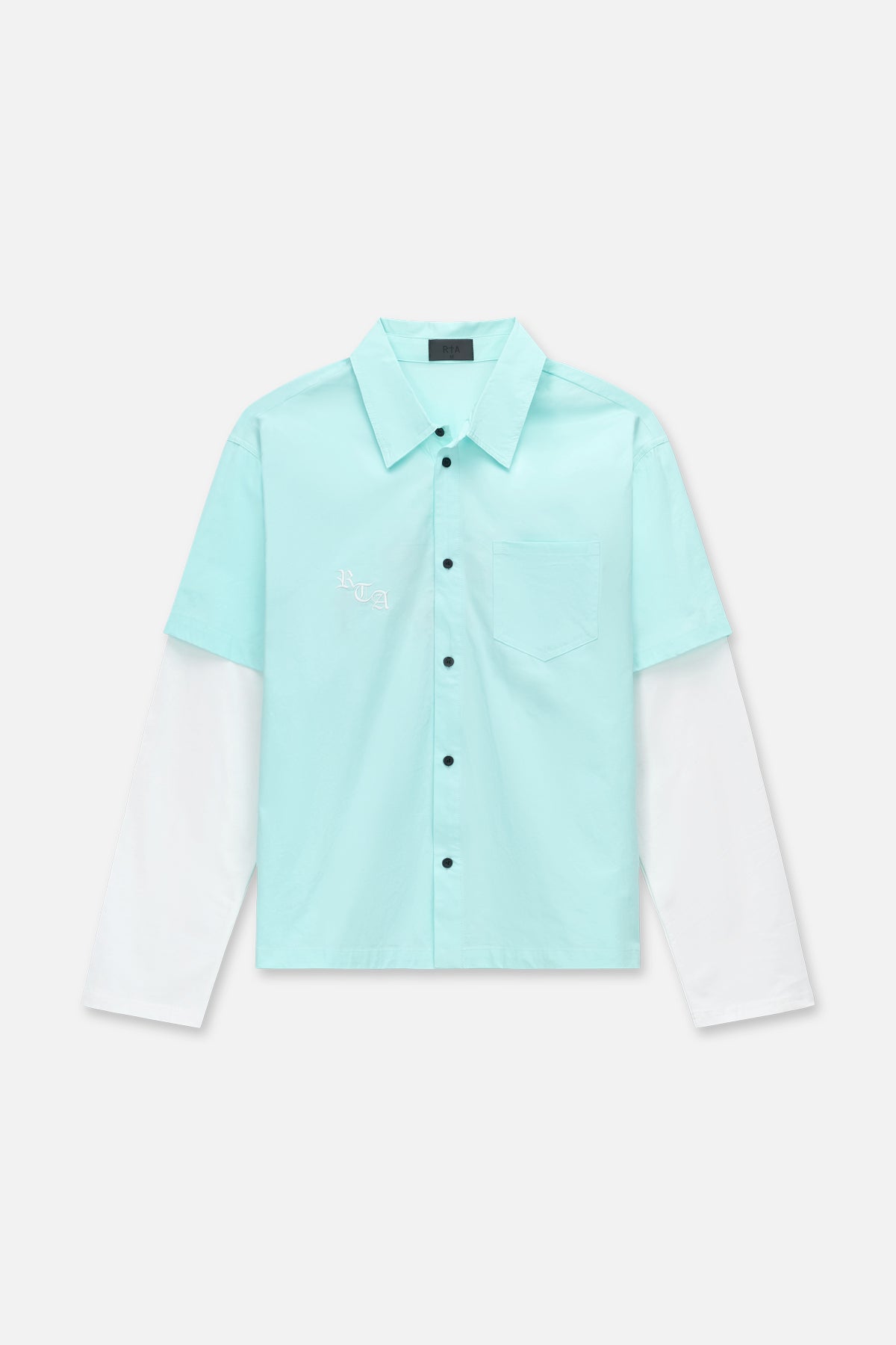 ERIK DOUBLE LAYERED SHIRT | BLUE LIGHT RTA FLAG