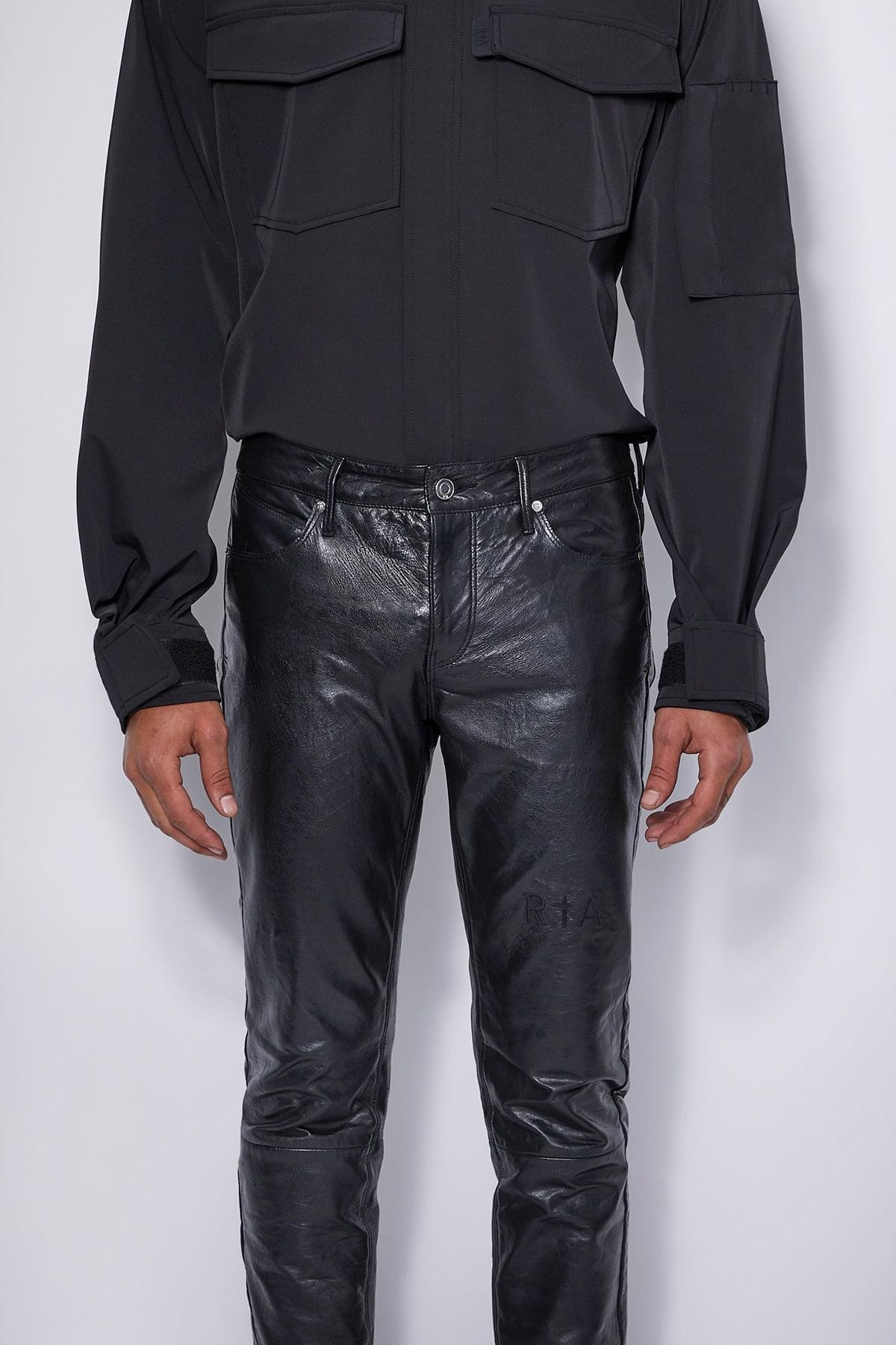 AKIO LEATHER PANT | BLACK