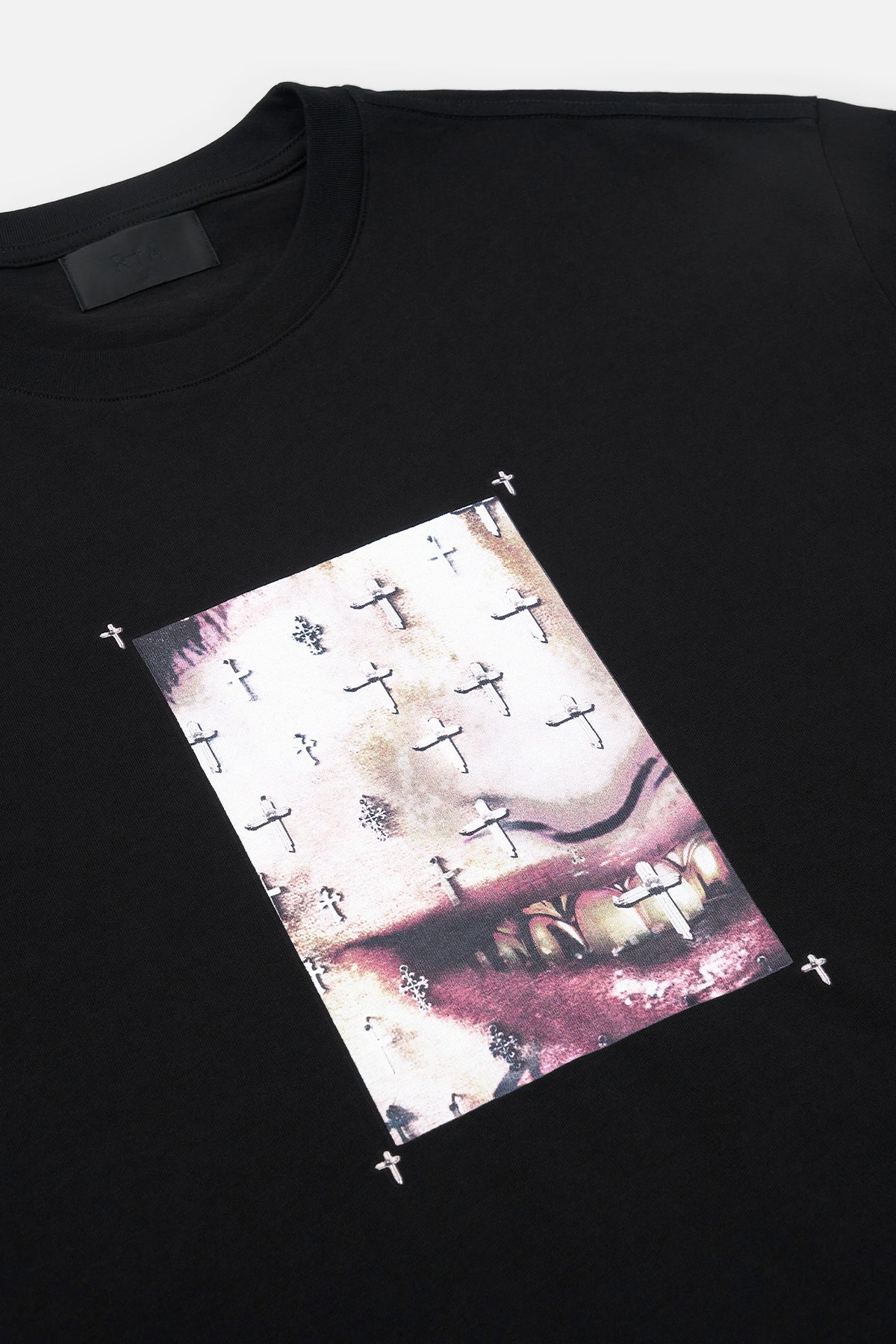 COLIN OVERSIZED SHORT SLEEVE TEE | BLACK CROSS GRILLZ