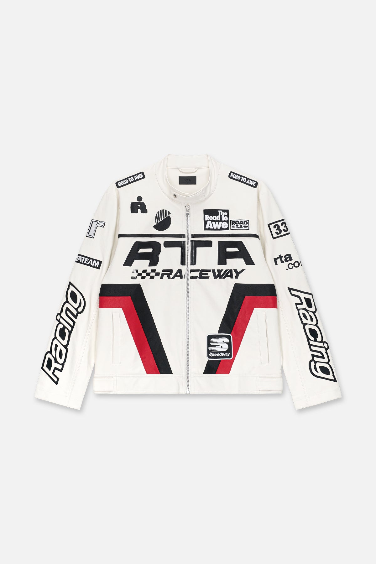 KALIX FAUX LEATHER MOTO JACKET | WHITE MOTORSPORTS