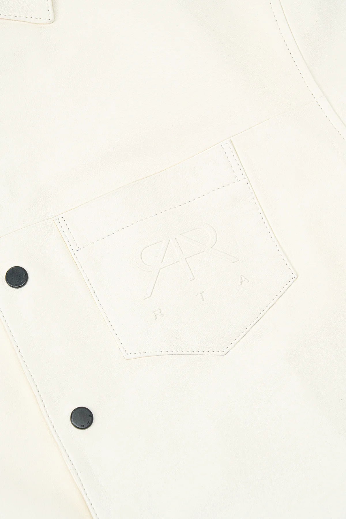 LEATHER SHORT SLEEVE SHIRT | WHITE