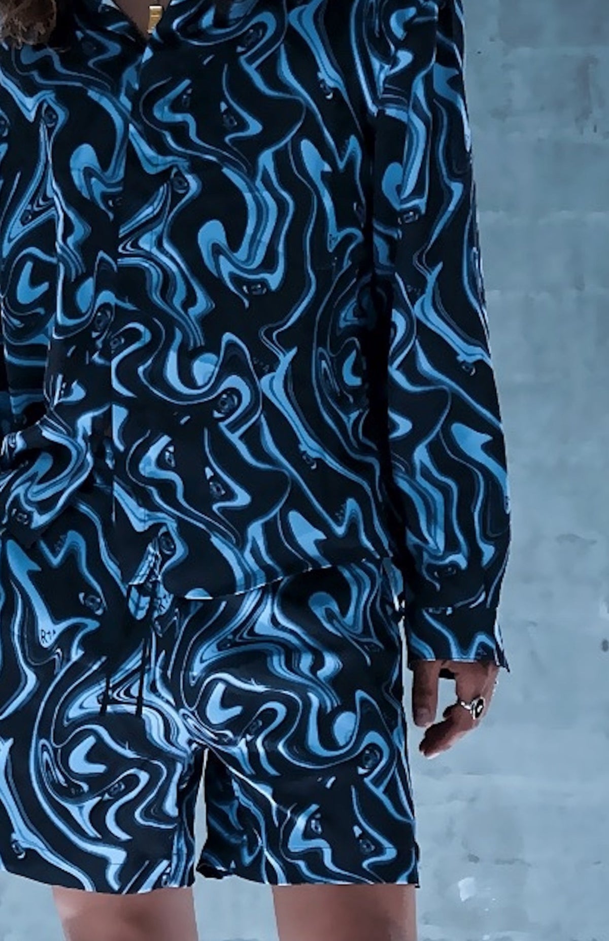OMAR BUTTON UP SHIRT | BLUE ANGEL EYES