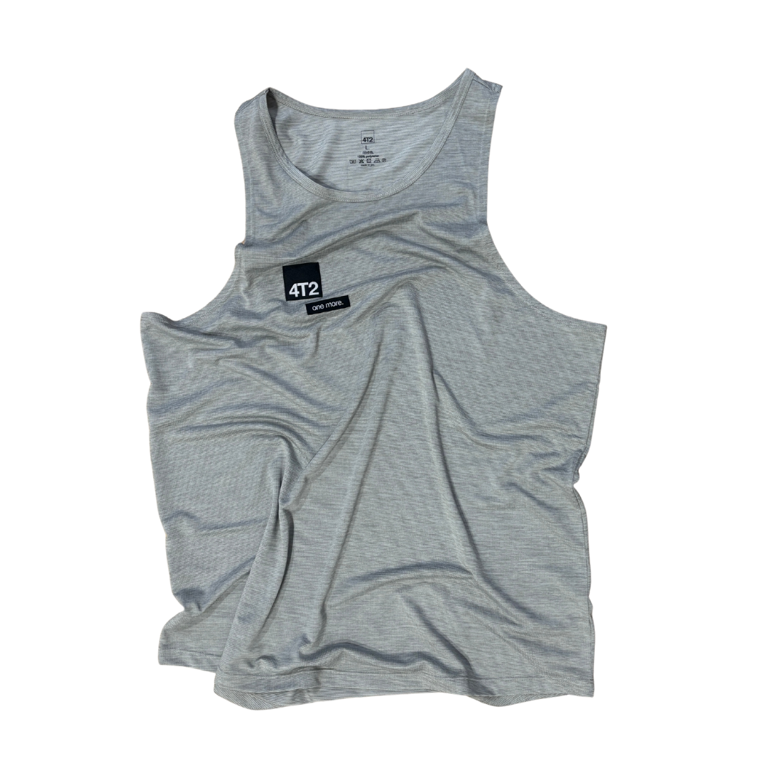 classic mens singlet, heather grey.