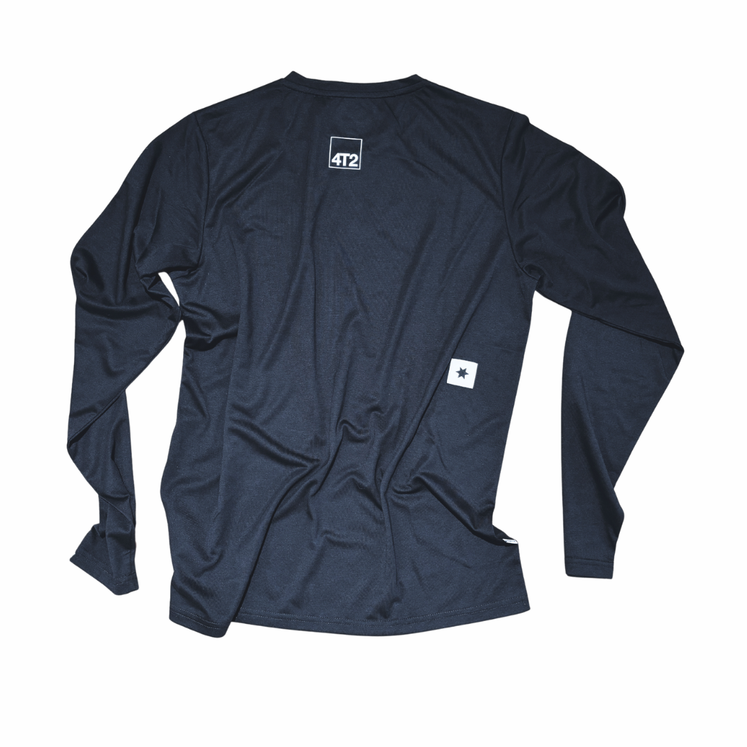 saysky clean motion longsleeve, black, running is boring.
