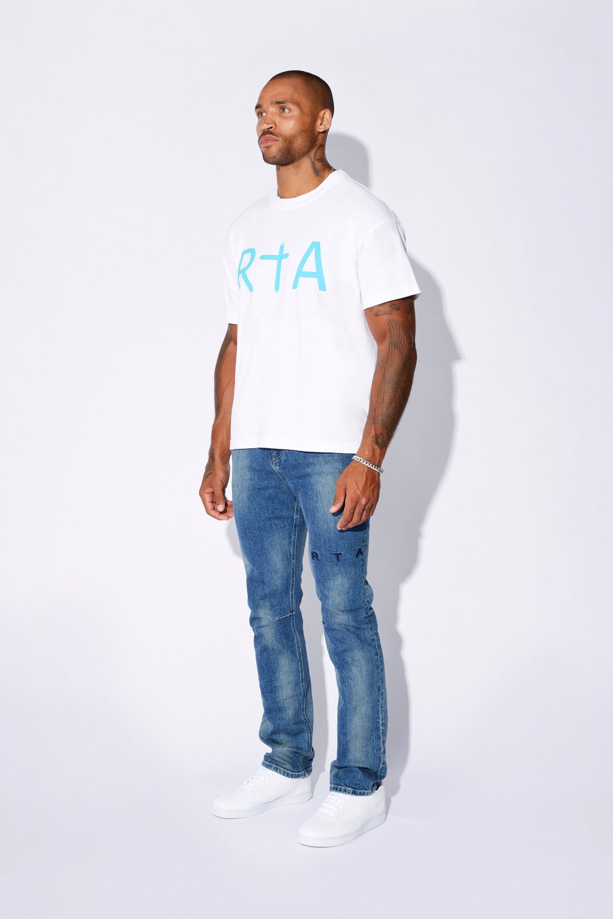 LIAM SHORT SLEEVE TEE | BLUE FRONT LOGO